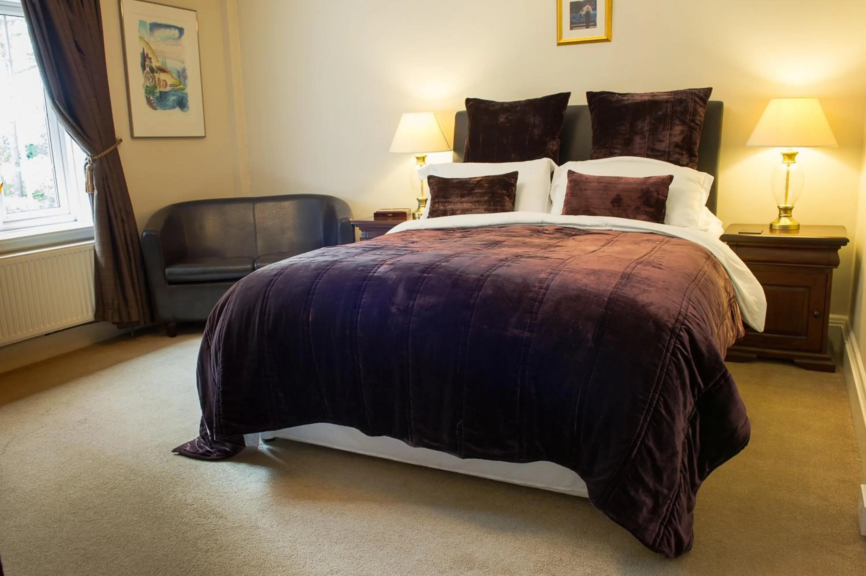 Bed in Claverton Country House Hotel