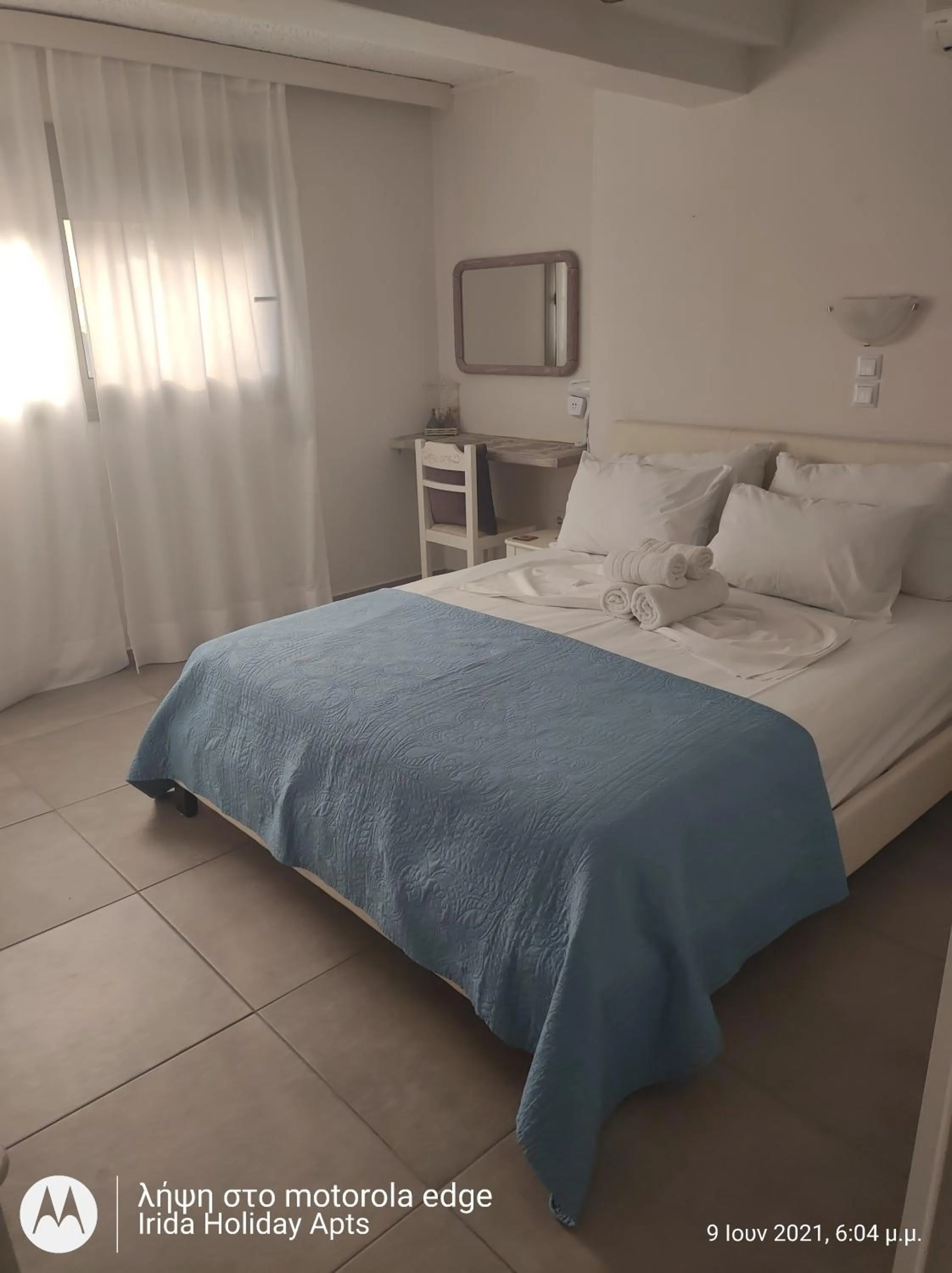 Bed in Irida Holiday Apartments