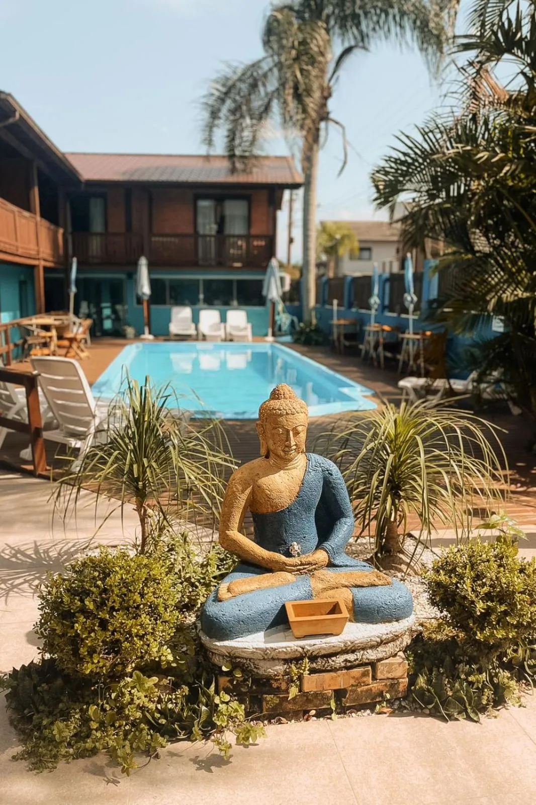 Pool view in Pousada Doce Mar