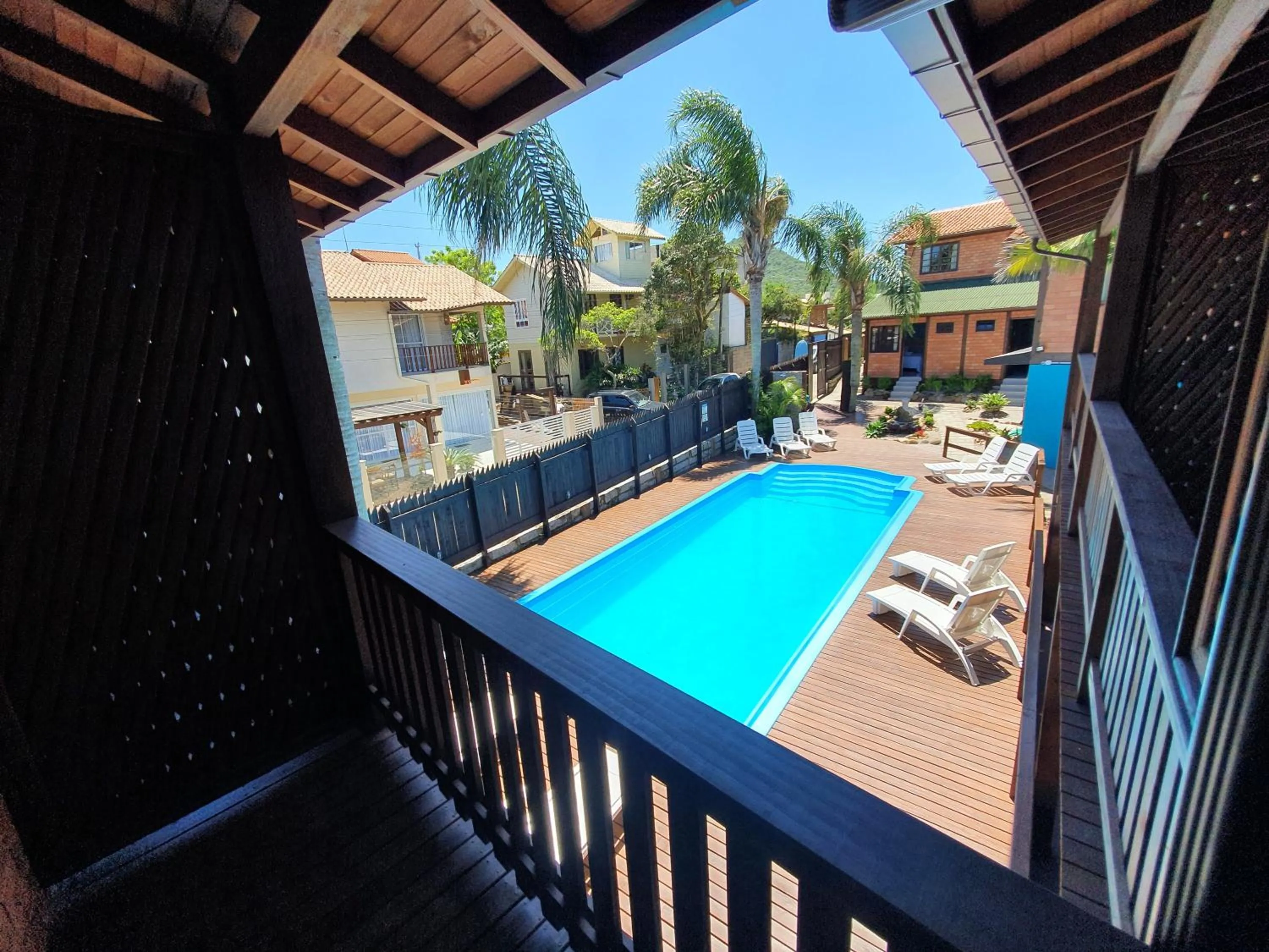 Pool view in Pousada Doce Mar