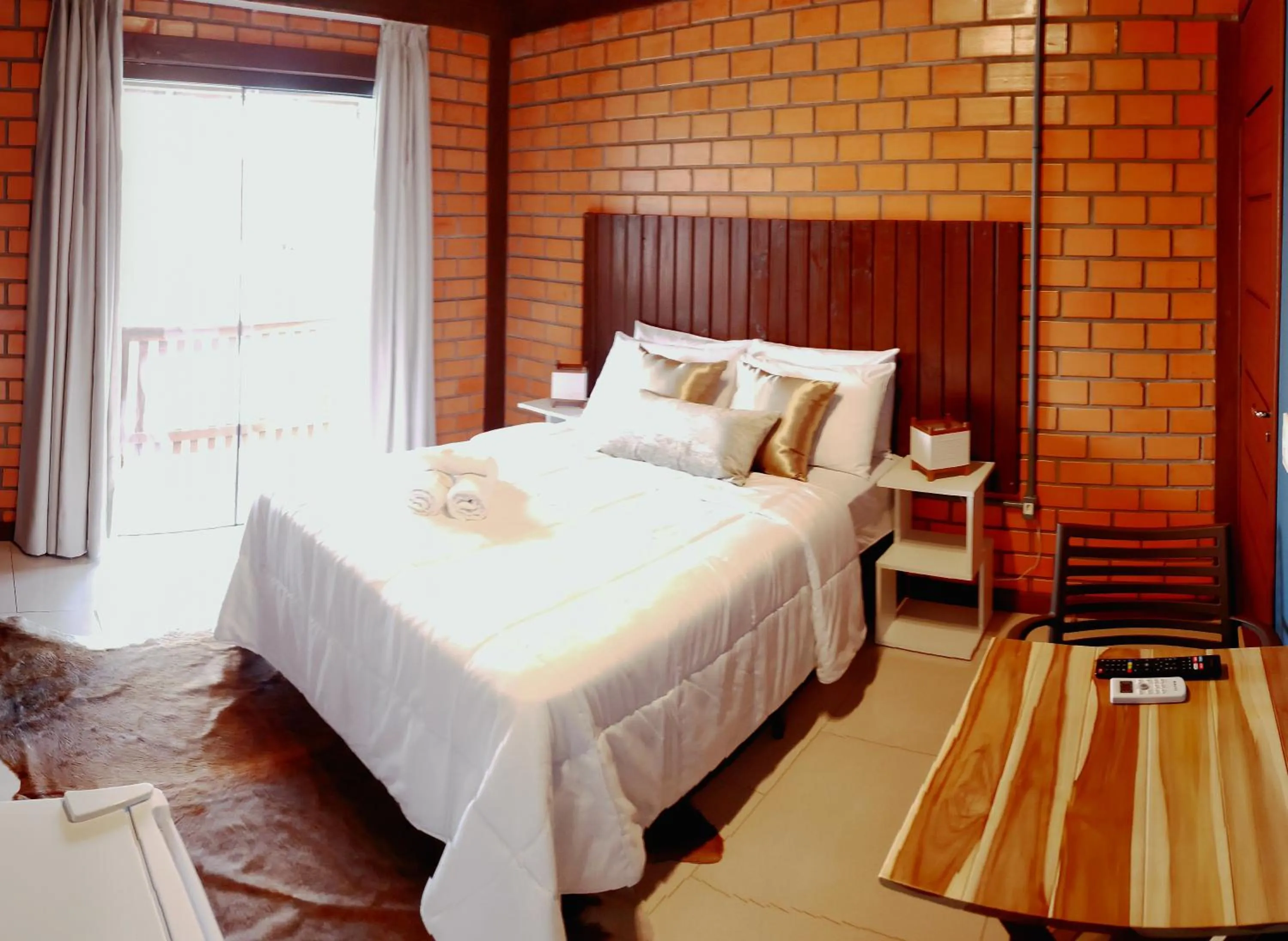 Balcony/Terrace, Bed in Pousada Doce Mar