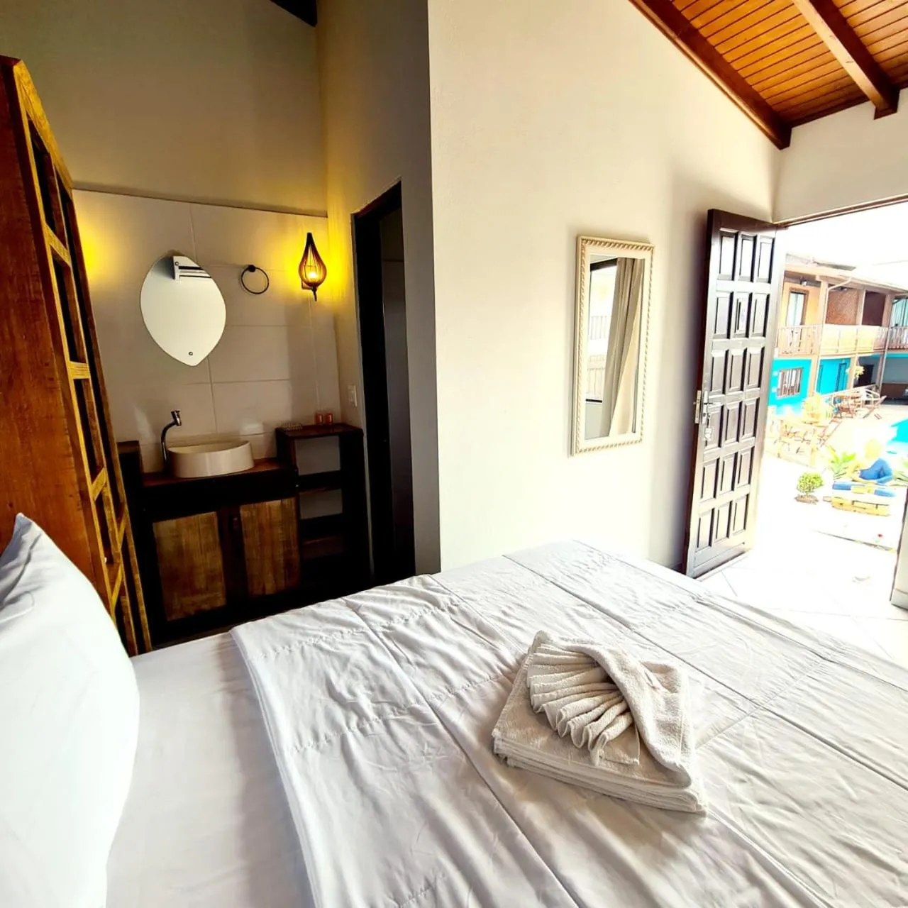 Bed in Pousada Doce Mar