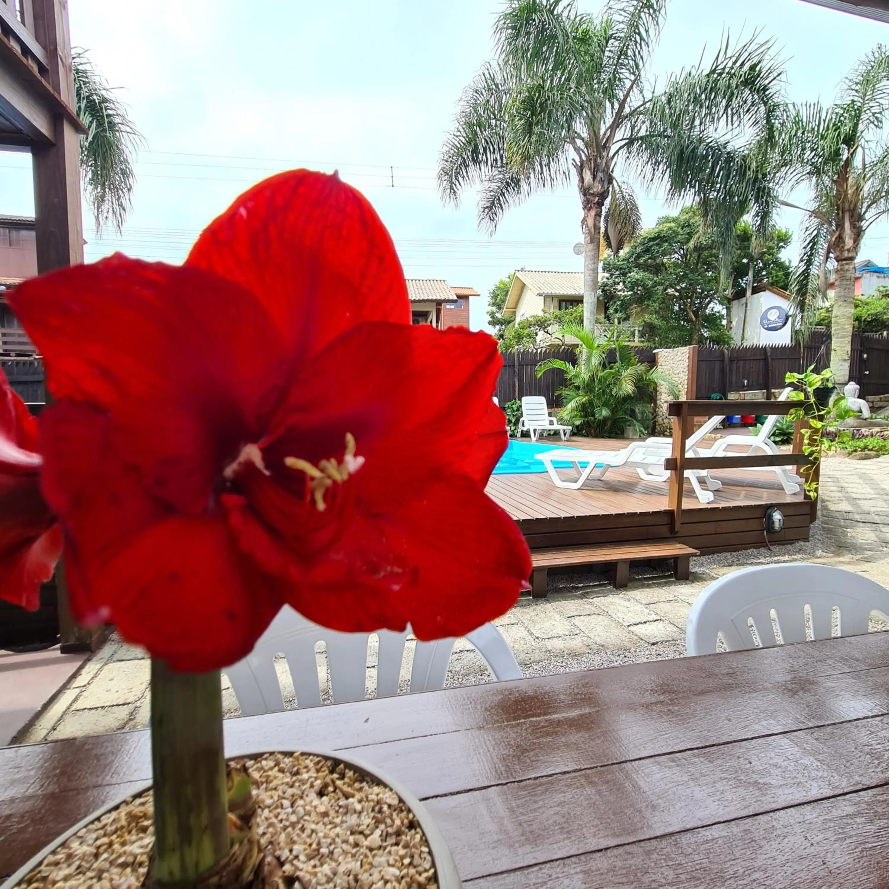Communal kitchen in Pousada Doce Mar