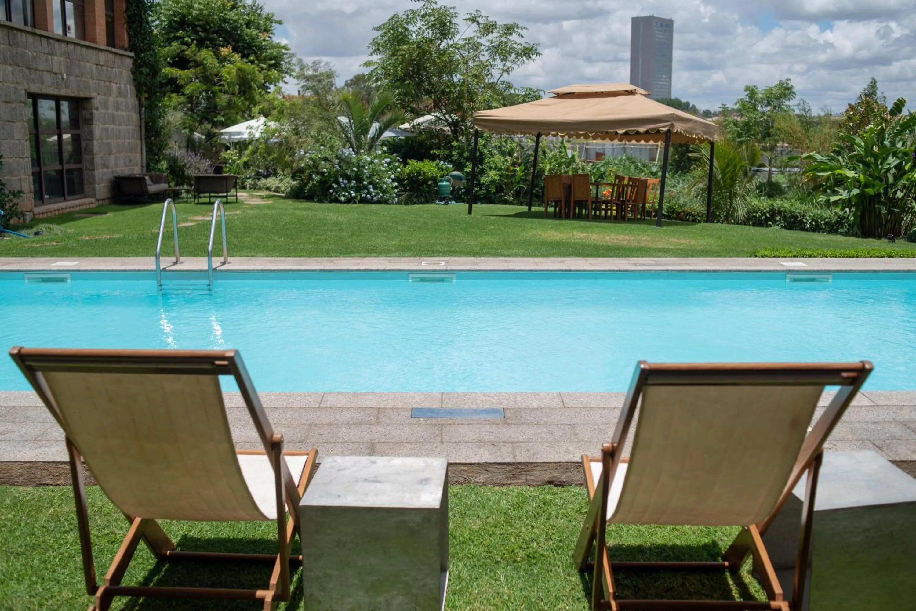 Pool view in Radisson Hotel Tamboho Waterfront Antananarivo