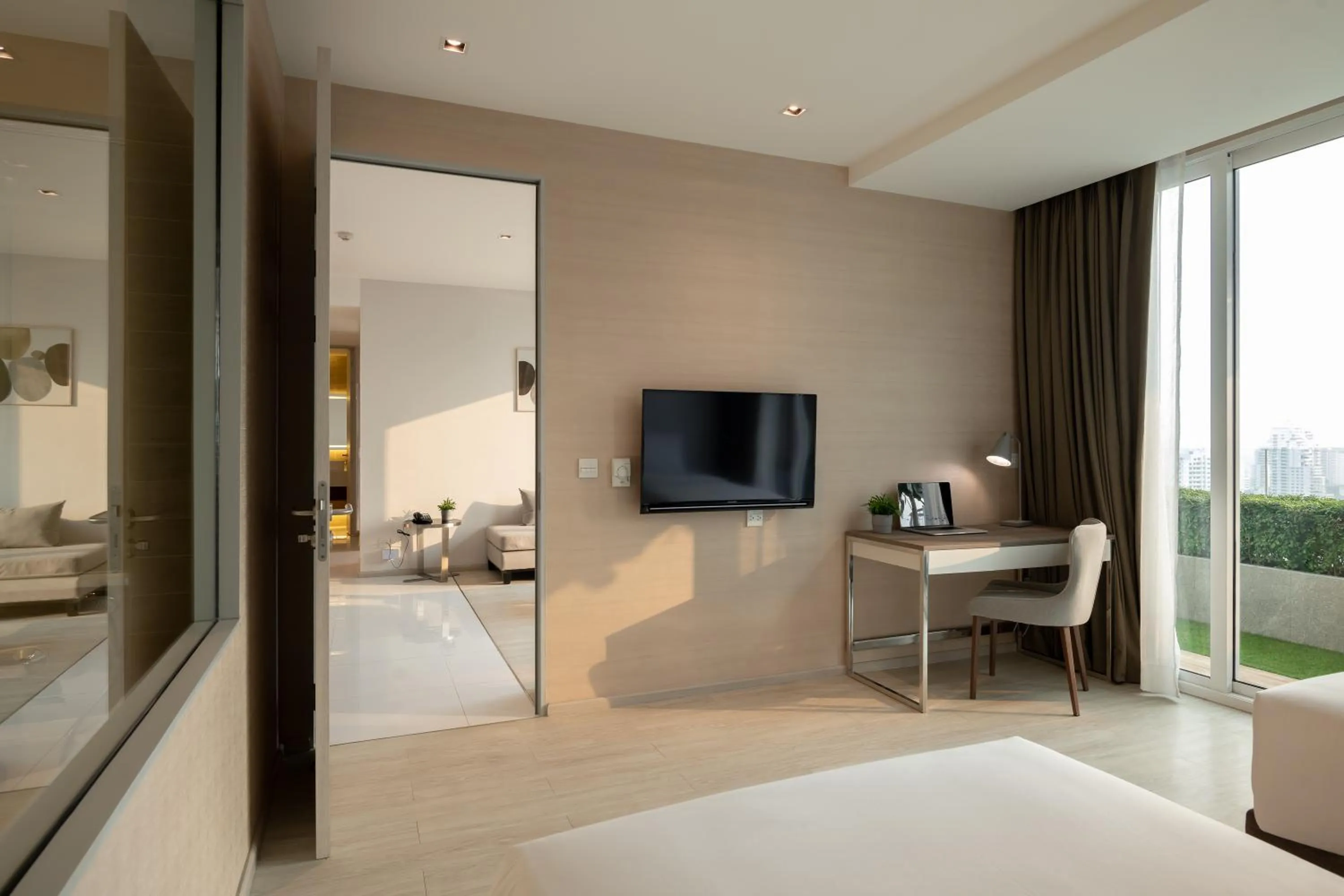 Living room, Bed in Jasmine 59 Hotel