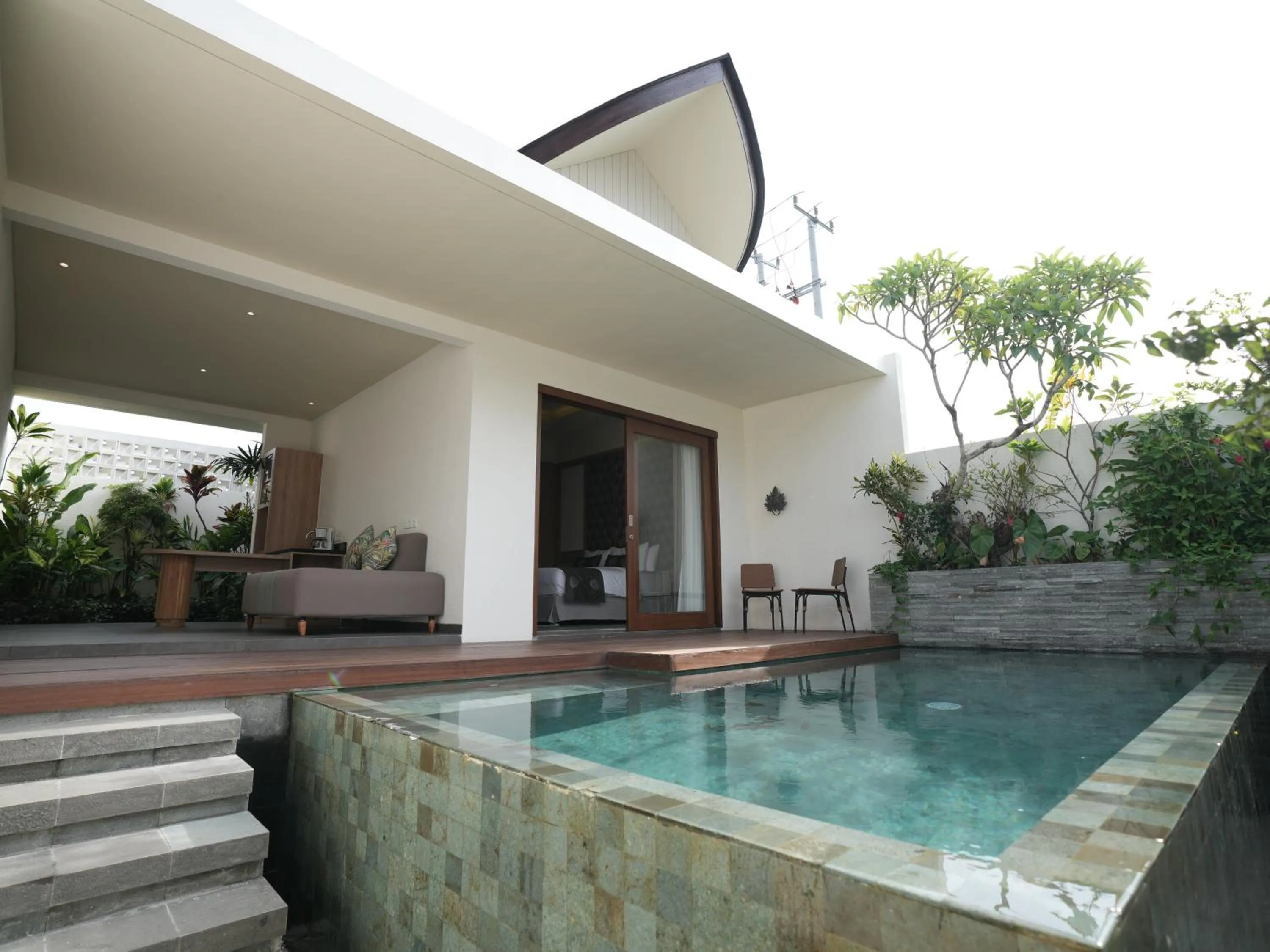 Pool view in Daun Lebar Villas