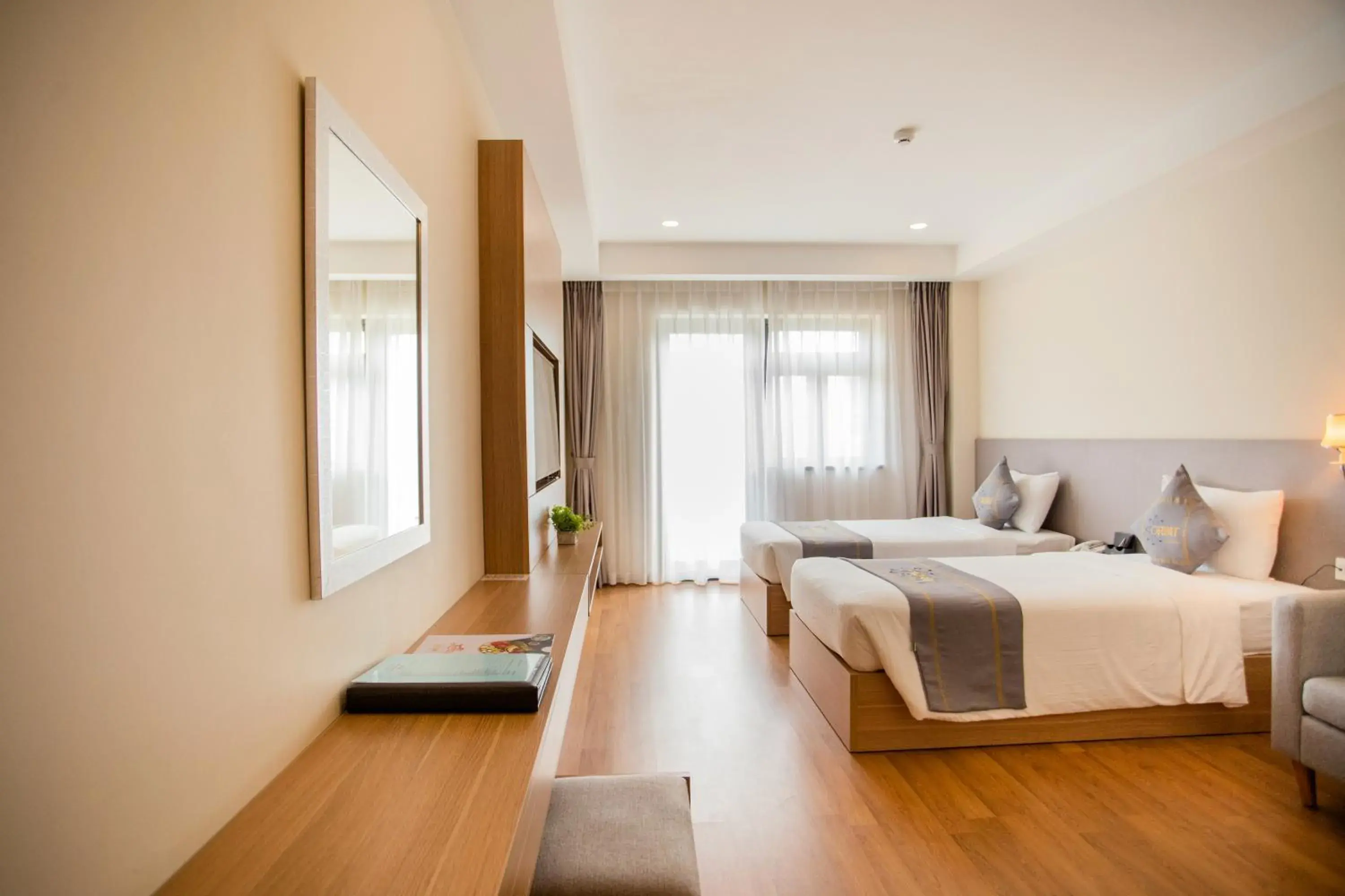 Deluxe Double or Twin Room with Sea View in Orbit Hotel Nha Trang Deluxe Double or Twin Room with Sea View in Orbit Hotel Nha Trang