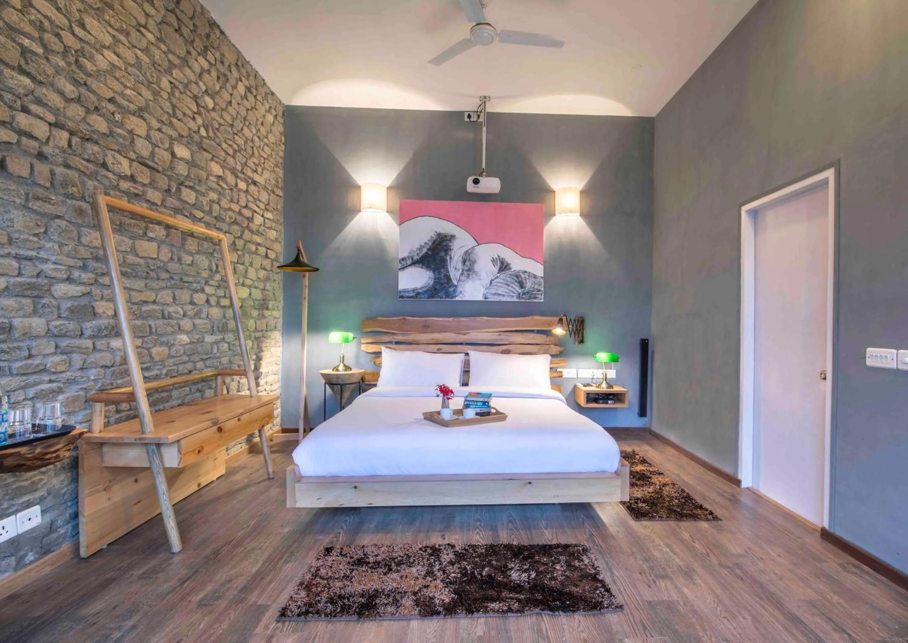 Photo of the whole room, Bed in Seclude Ramgarh Cliff's edge