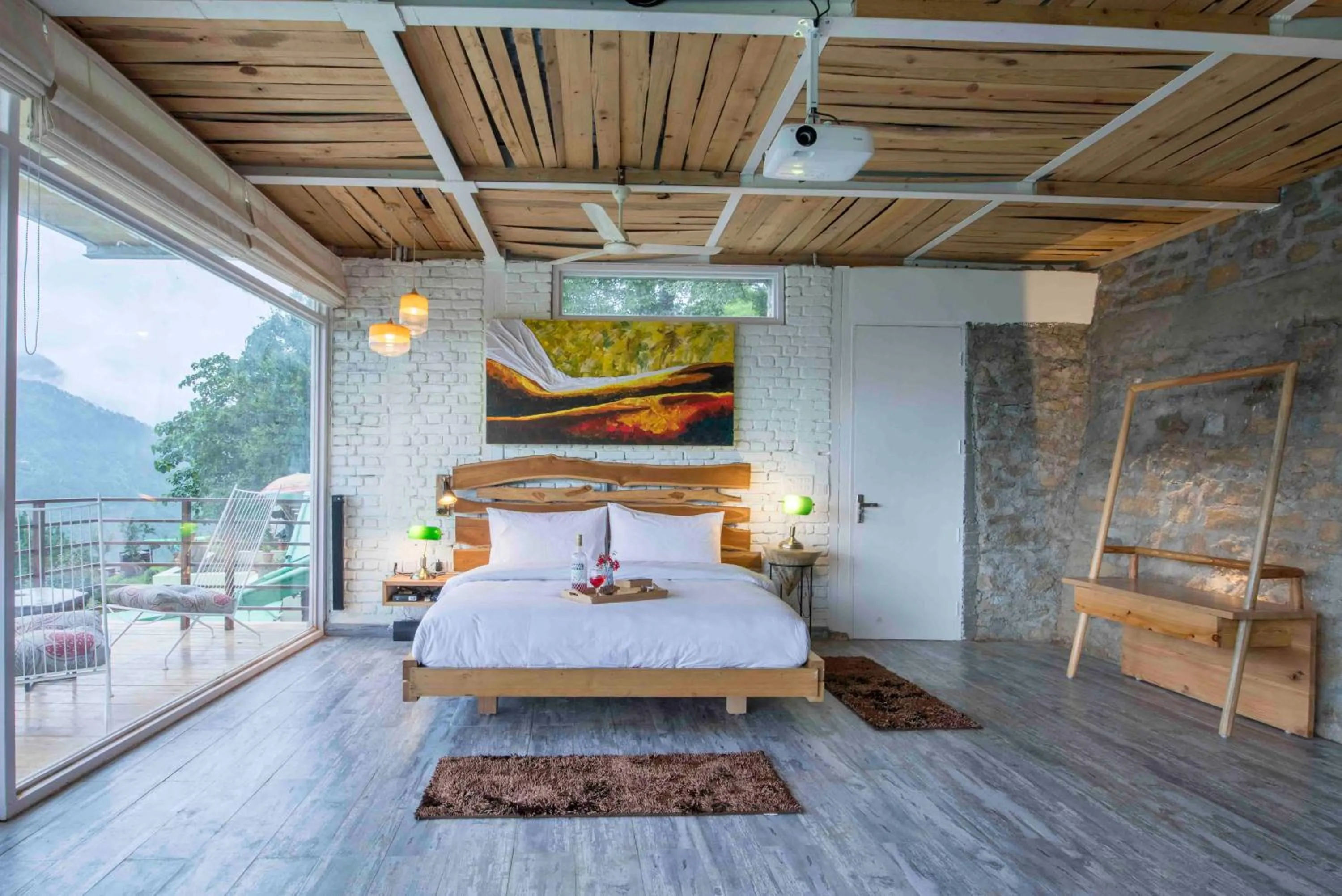 Photo of the whole room, Bed in Seclude Ramgarh Cliff's edge