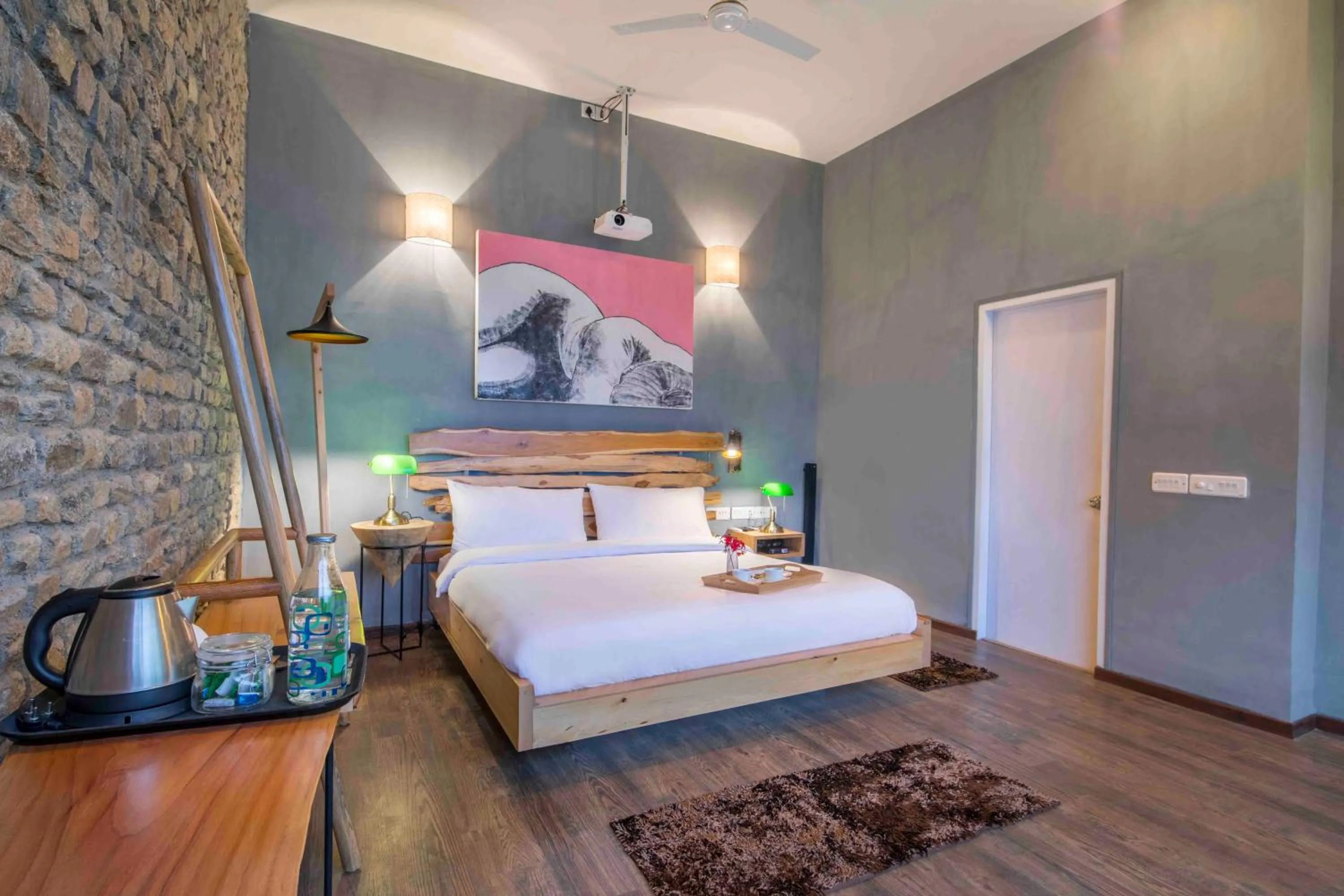 Photo of the whole room, Bed in Seclude Ramgarh Cliff's edge