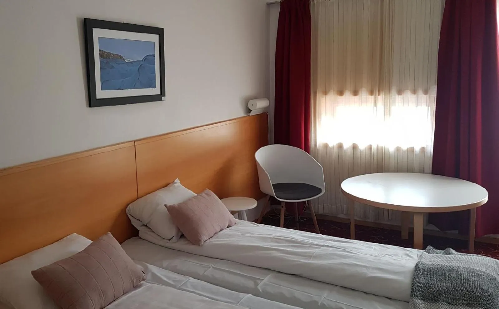 Bed in Glomfjord Hotel