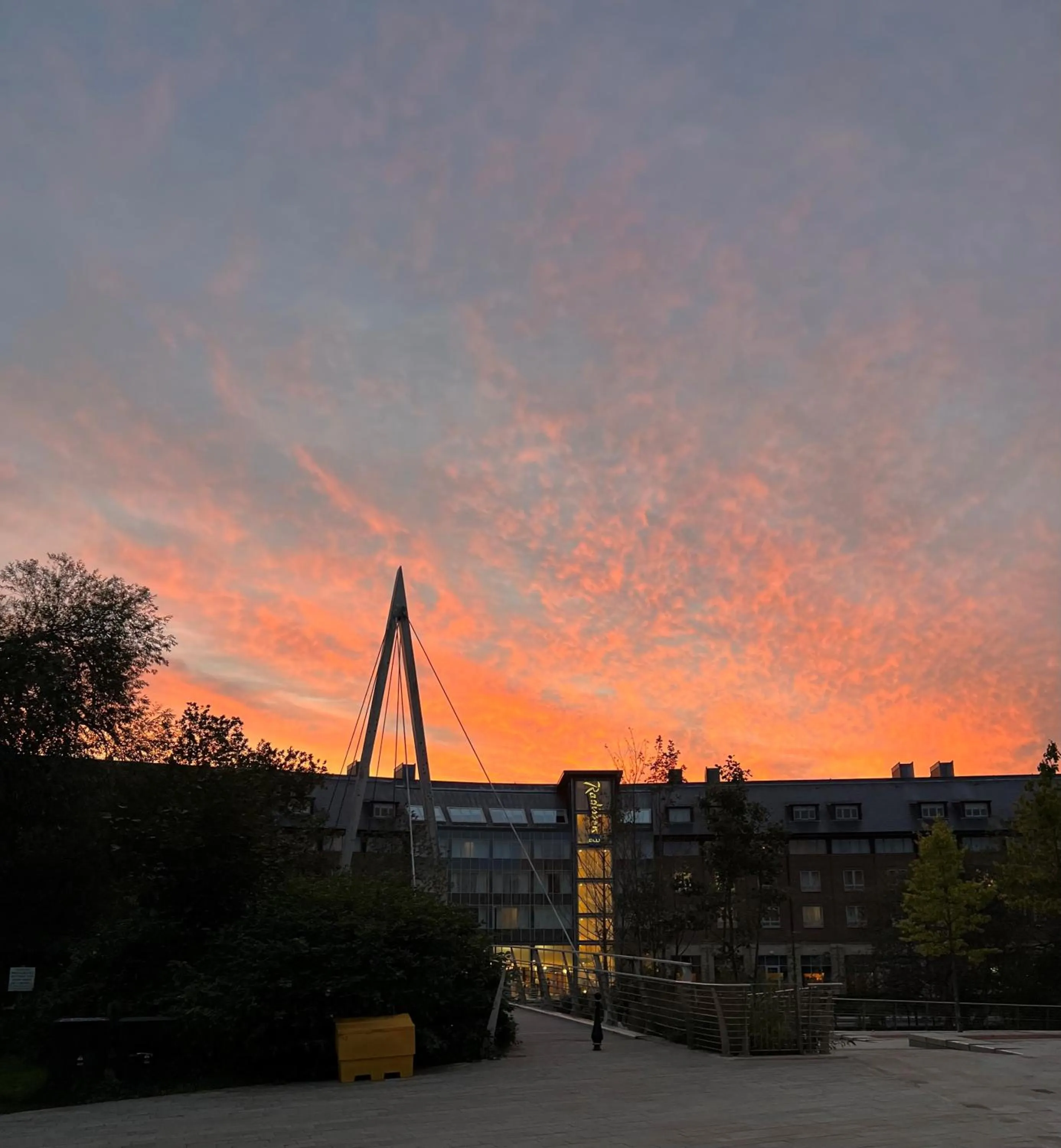 Sunset in Radisson Blu Hotel, Durham