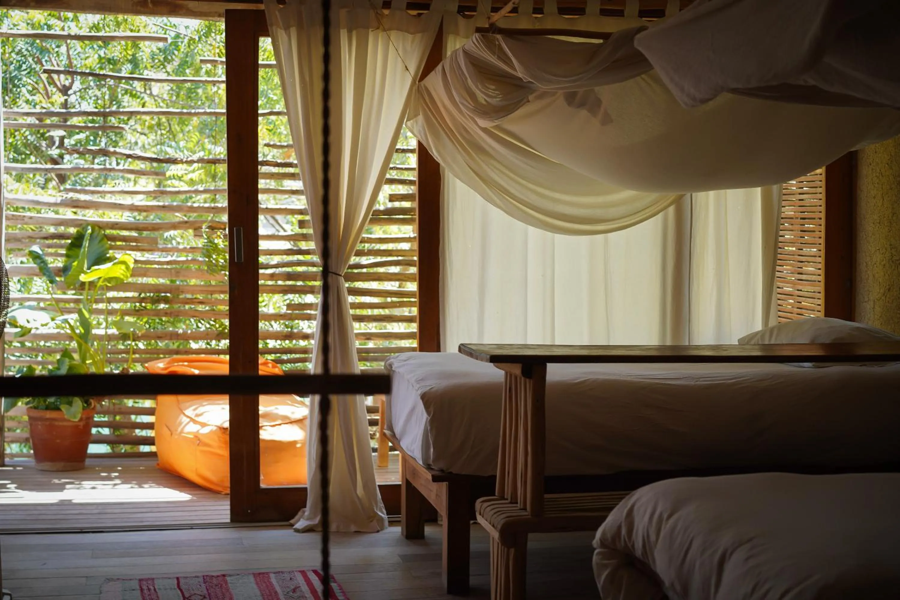 Bed in Eco Lodge Mancora