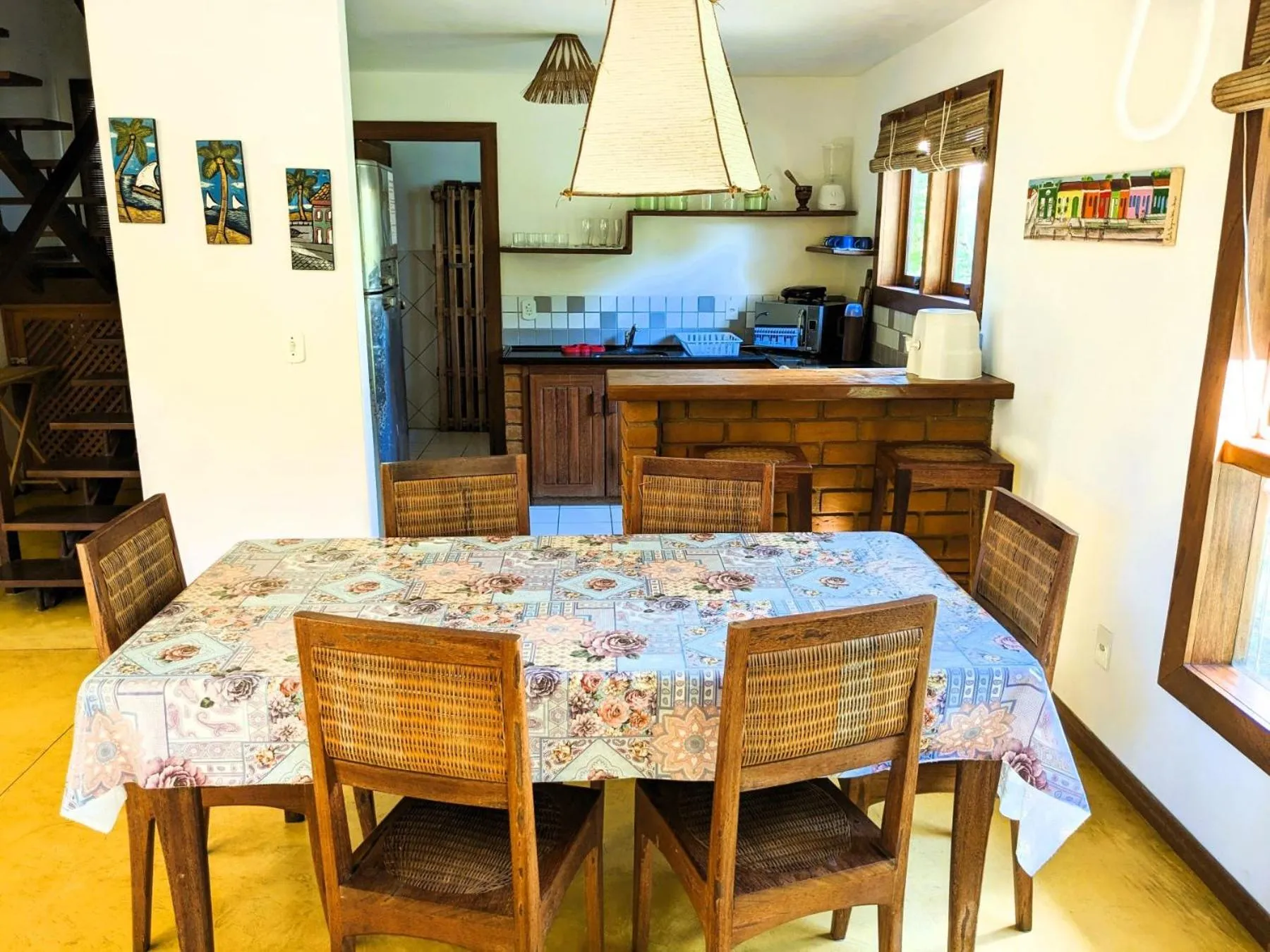 Kitchen or kitchenette in Residence Maria Vittoria Praia Arraial