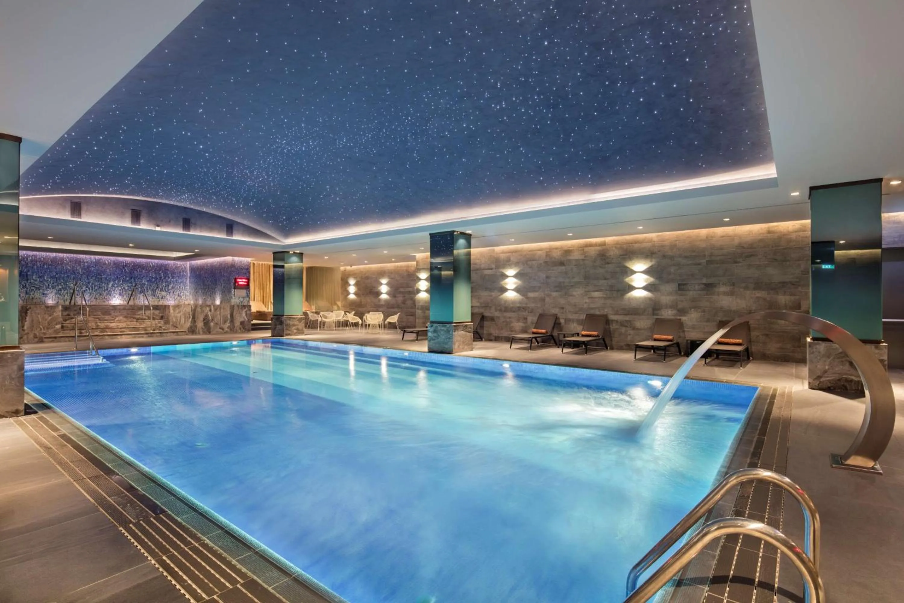 Pool view in DoubleTree By Hilton Skopje