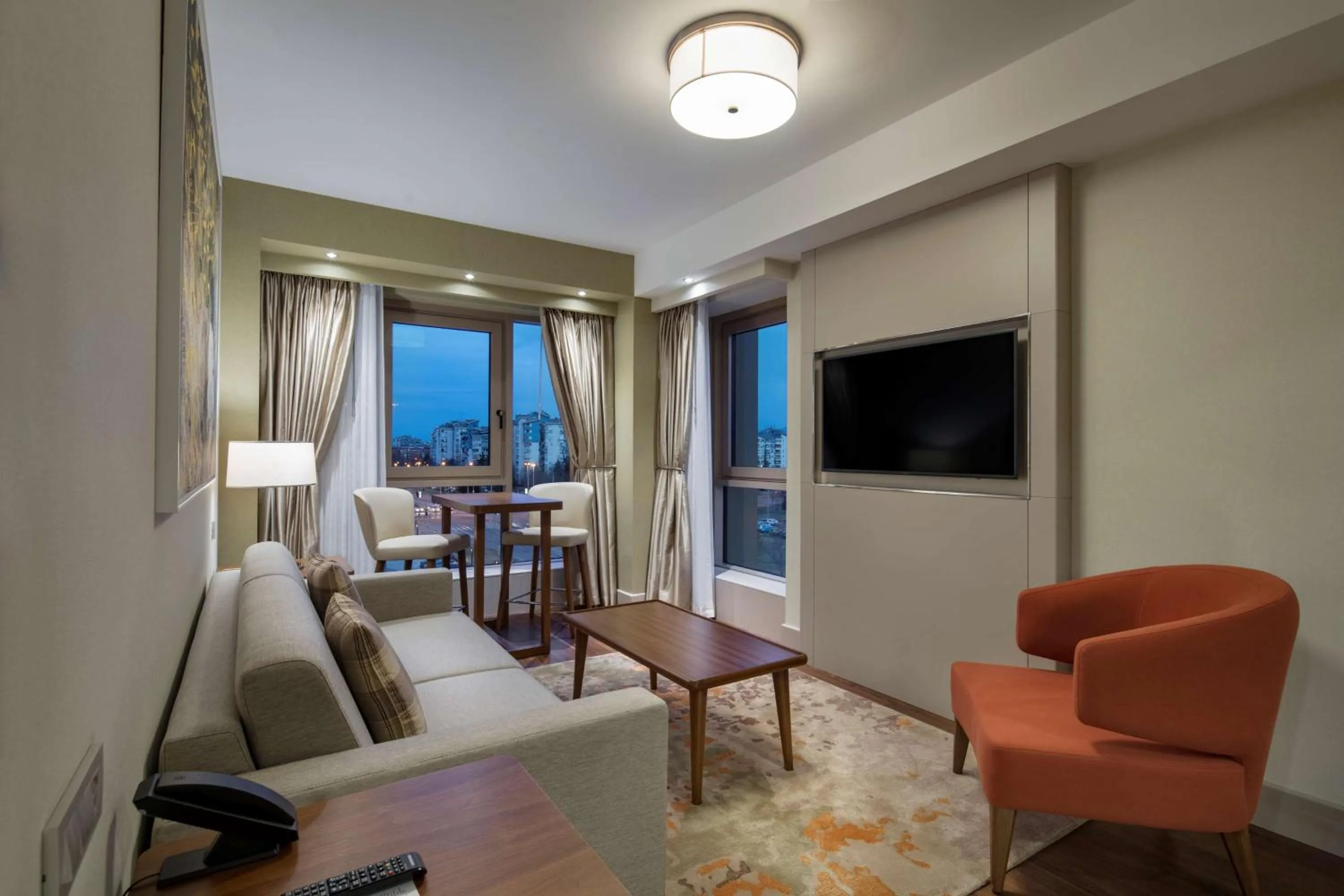 Living room in DoubleTree By Hilton Skopje