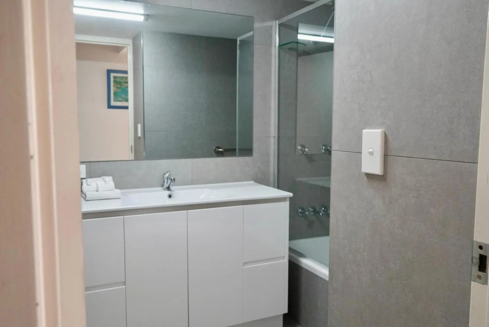 Bathroom in Pelican Cove Waterfront Apartment