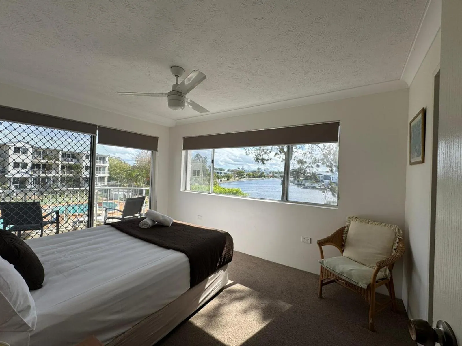 Bed in Pelican Cove Waterfront Apartment