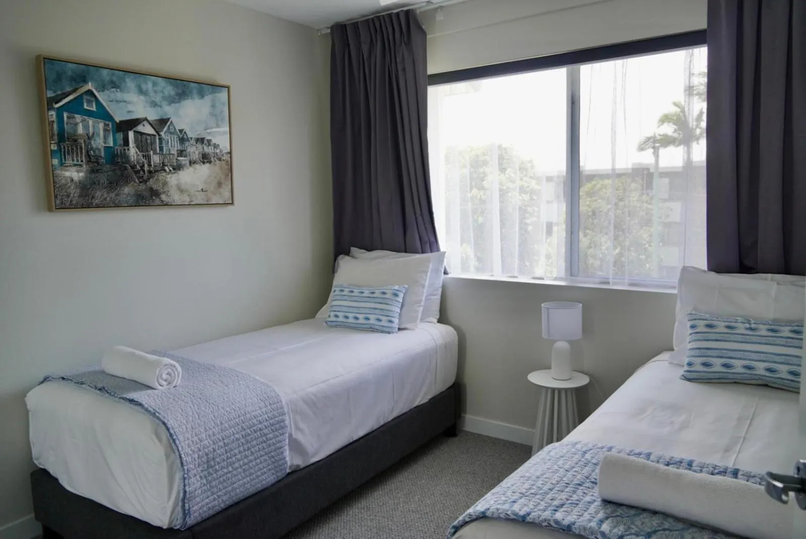 Bed in Pelican Cove Waterfront Apartment