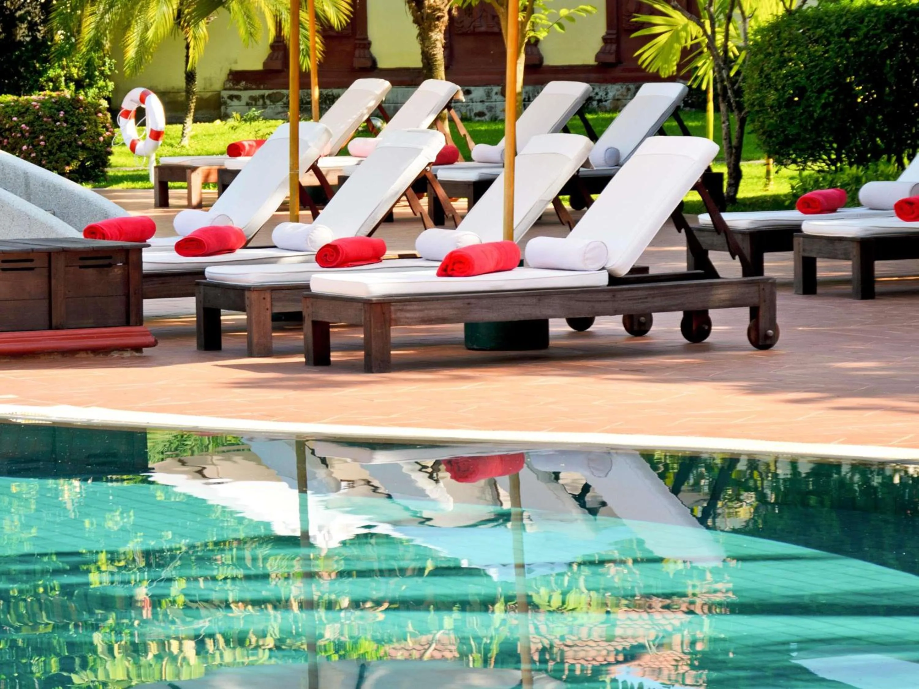 Pool view in Sofitel Angkor Phokeethra Golf & Spa Resort