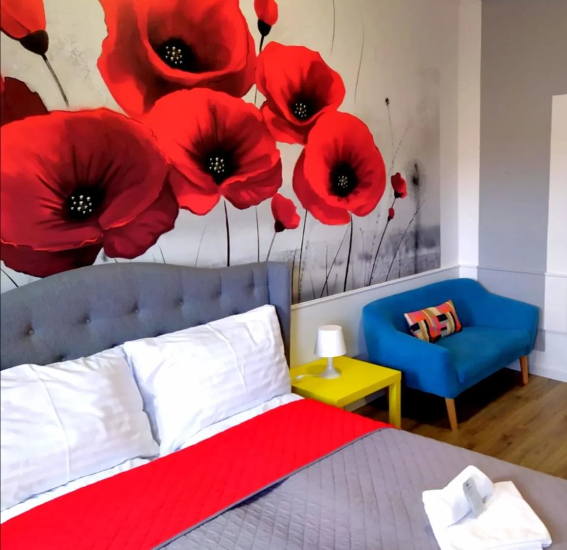 Seating area, Bed in Great Polonia Świdnica City Center