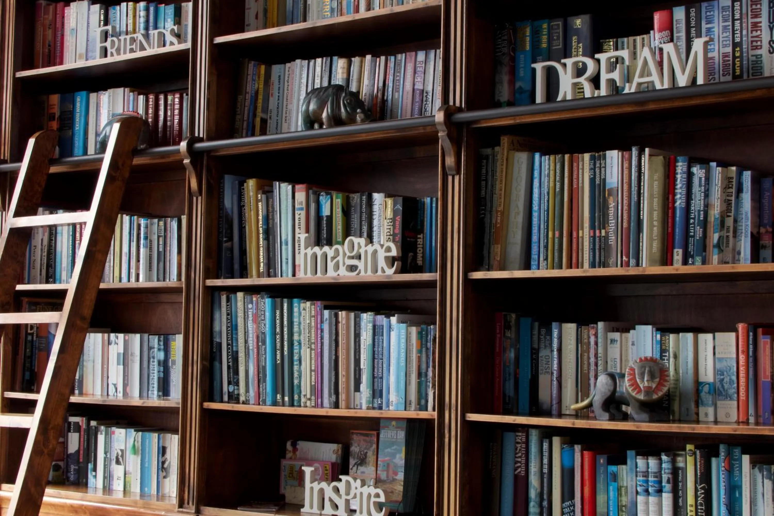 Library in Shaloha Guesthouse on Supertubes