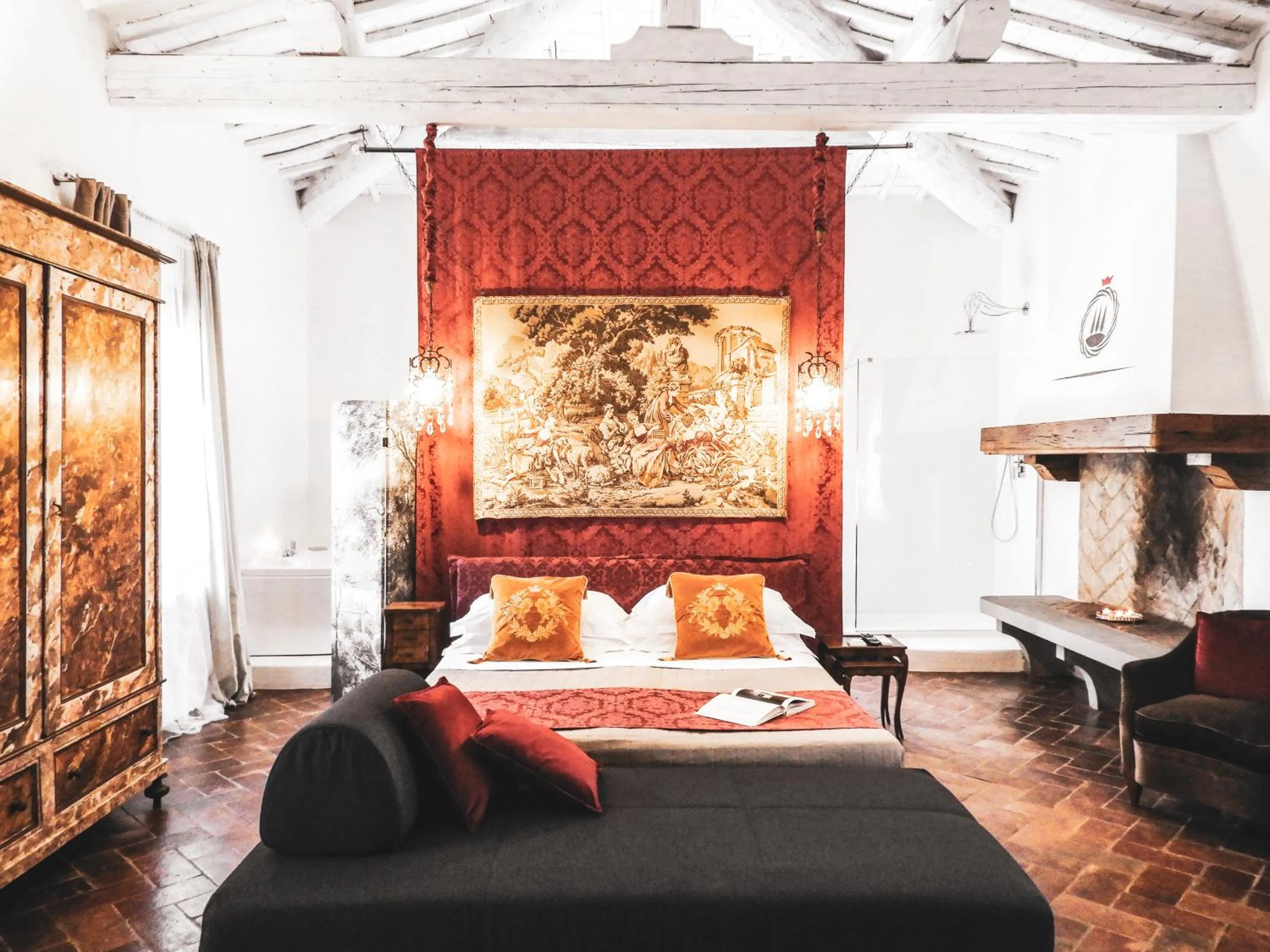 Seating area, Bed in Tenuta Cortedomina