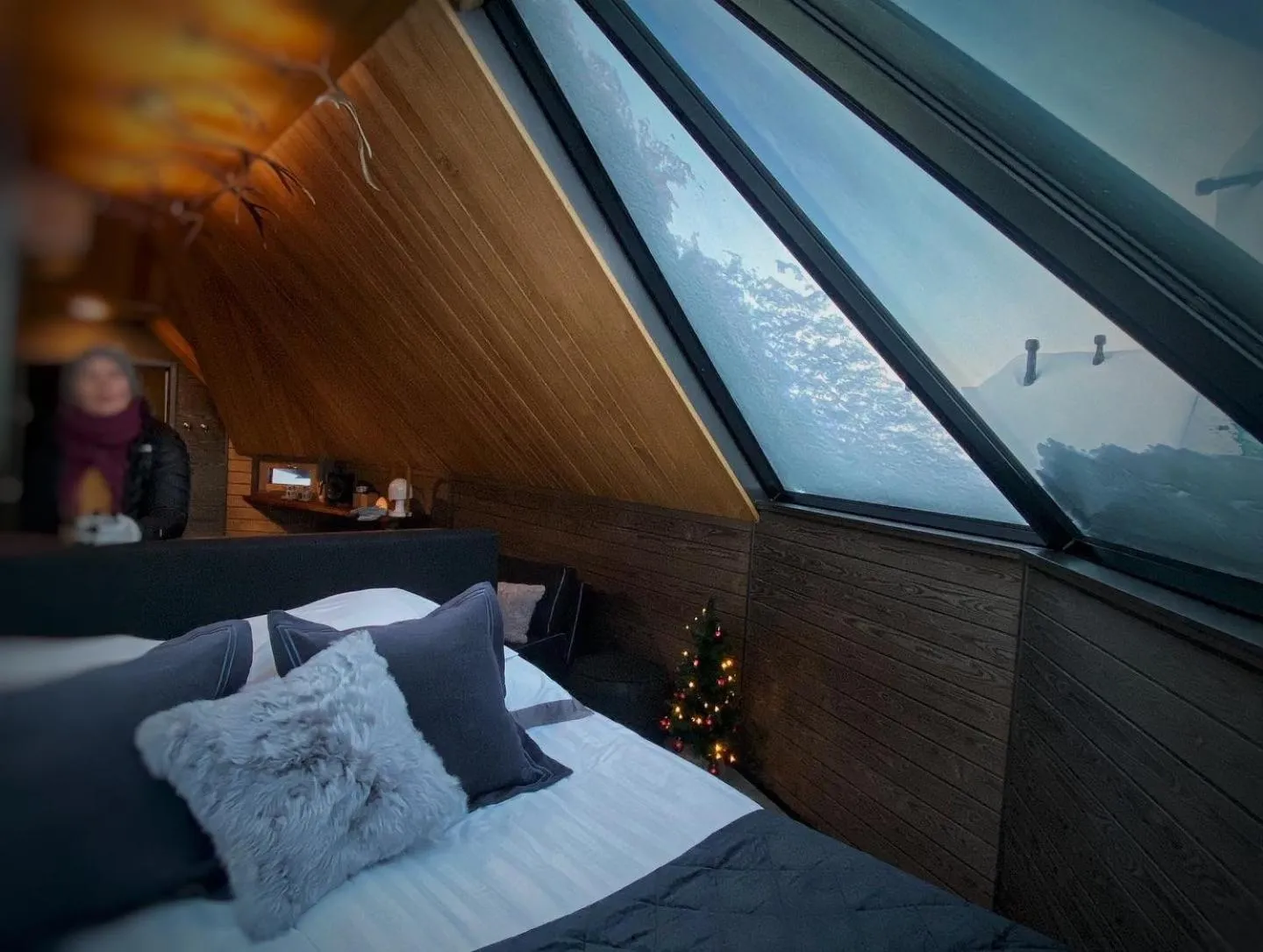 Winter, Bed in Arctic Land Adventure Glass Igloos