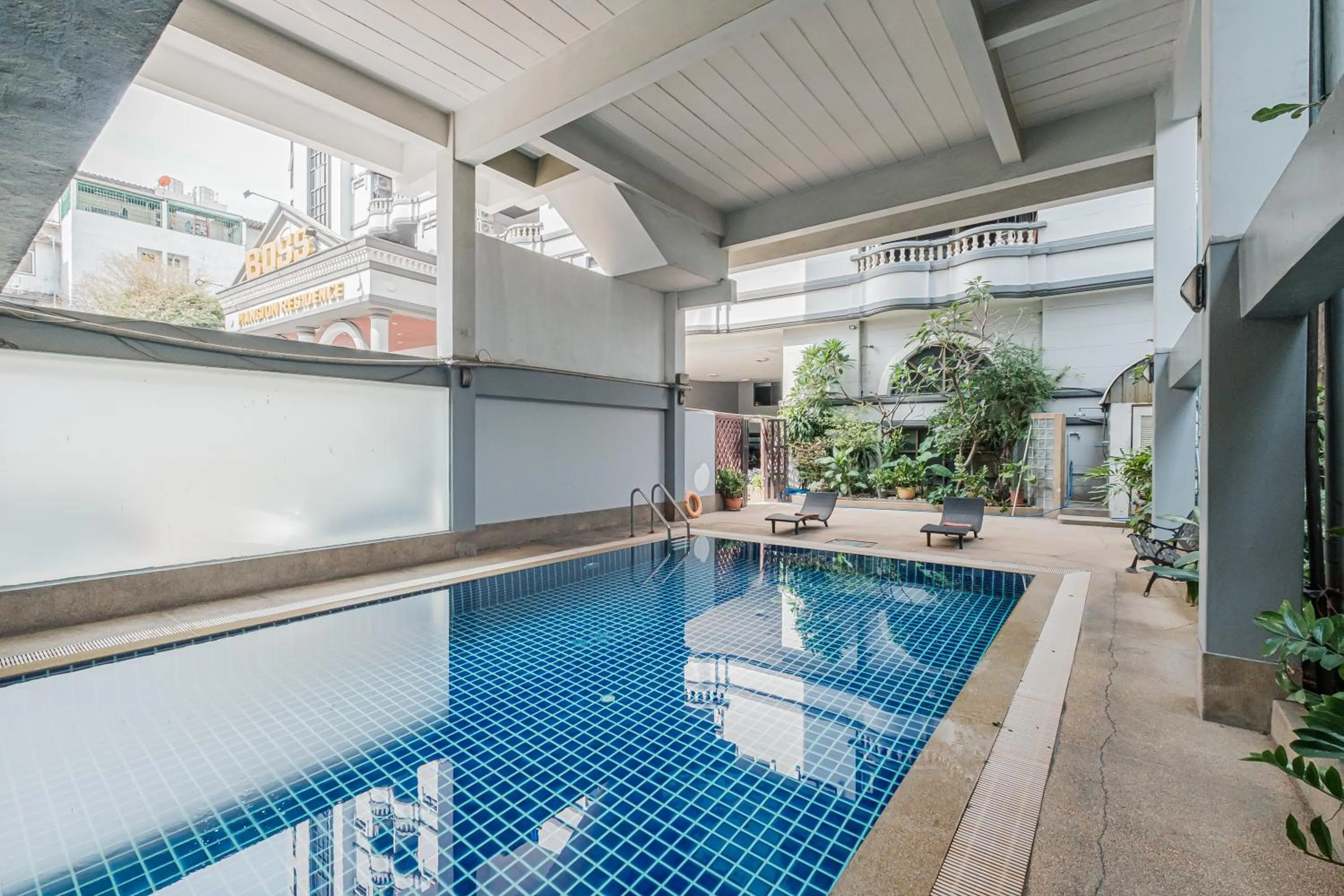 Pool view in Boss Hotel