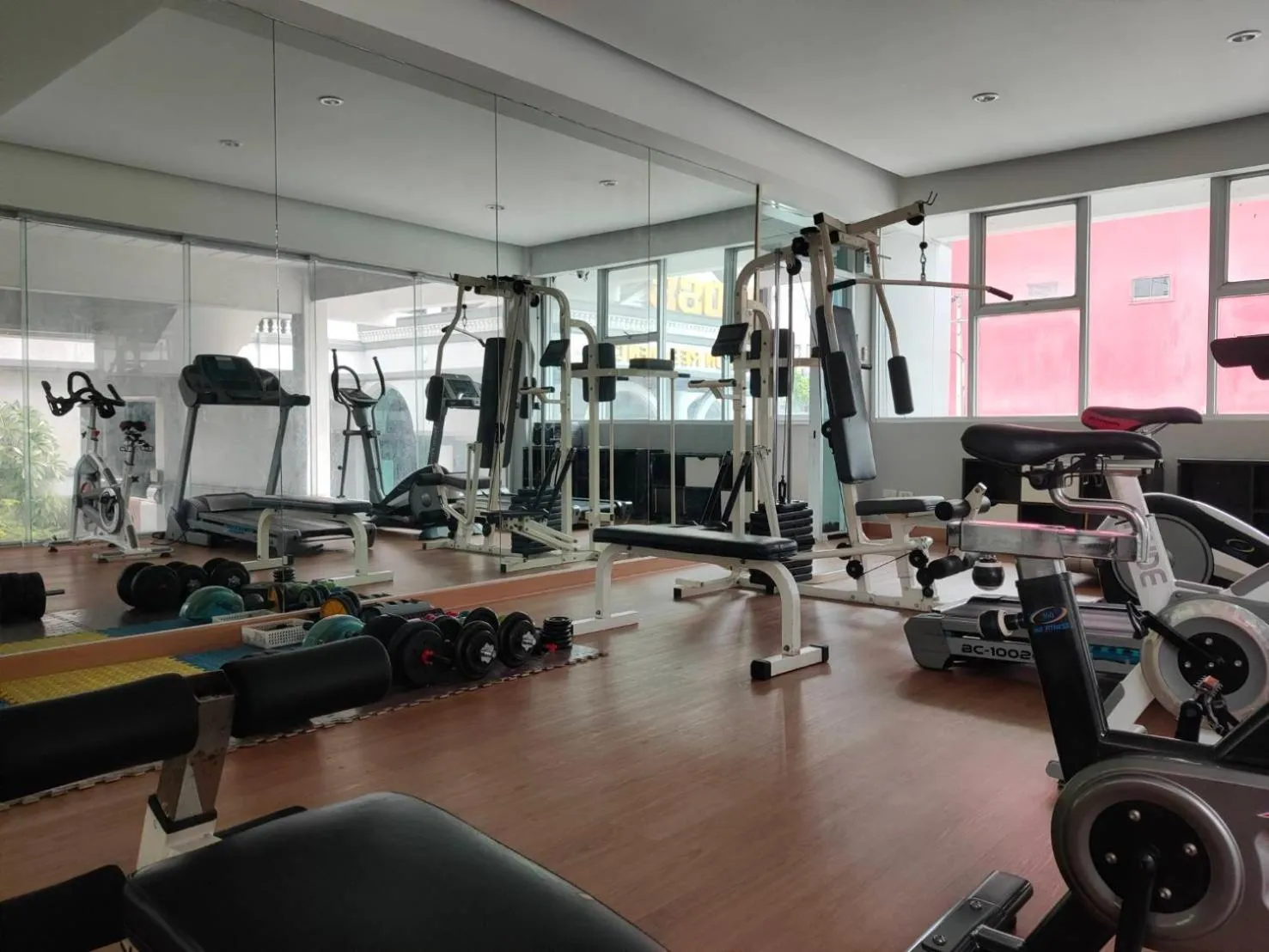 Fitness centre/facilities in Boss Hotel