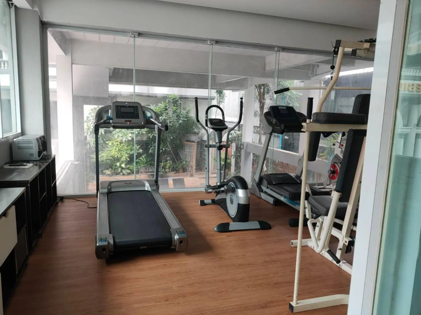 Fitness centre/facilities in Boss Hotel