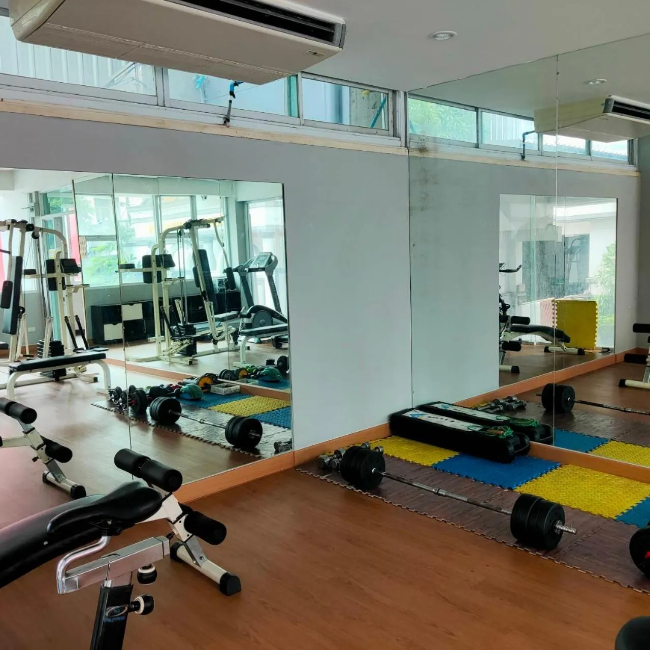 Fitness centre/facilities in Boss Hotel