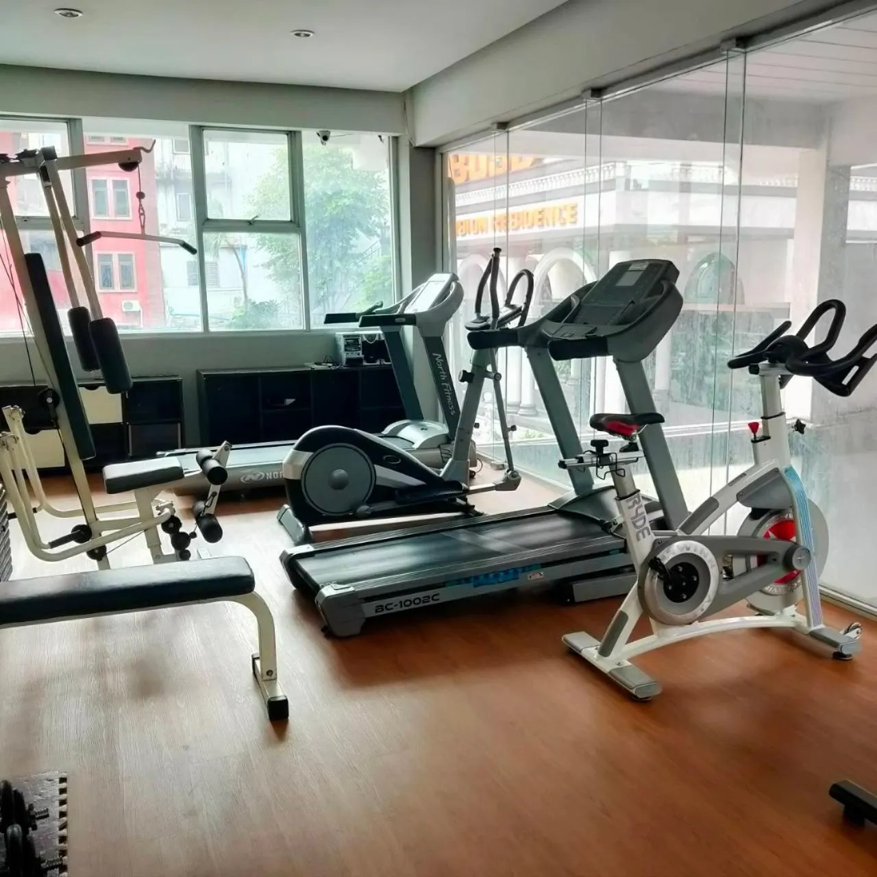 Fitness centre/facilities in Boss Hotel