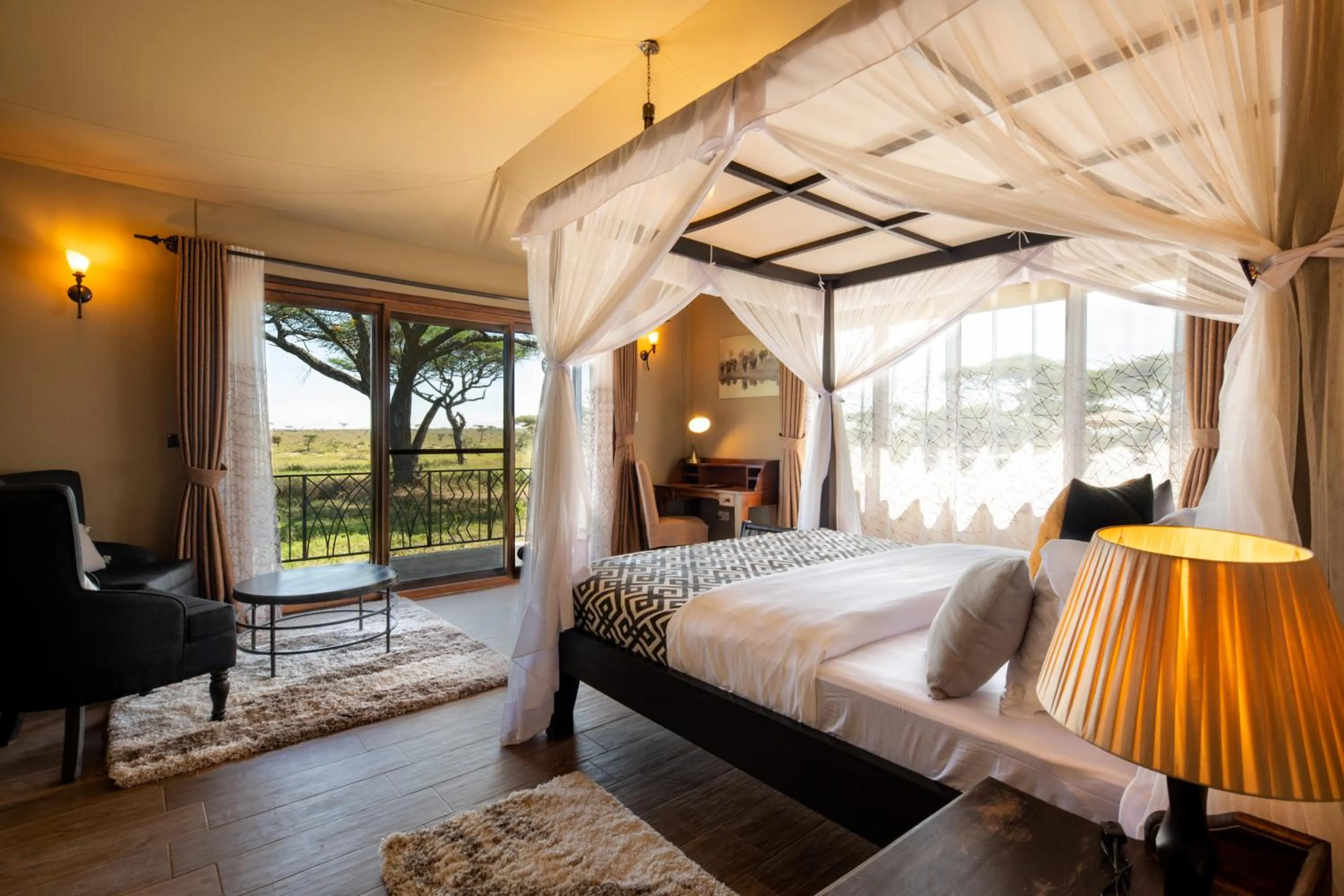 Bedroom, Bed in Serengeti Sametu Camp