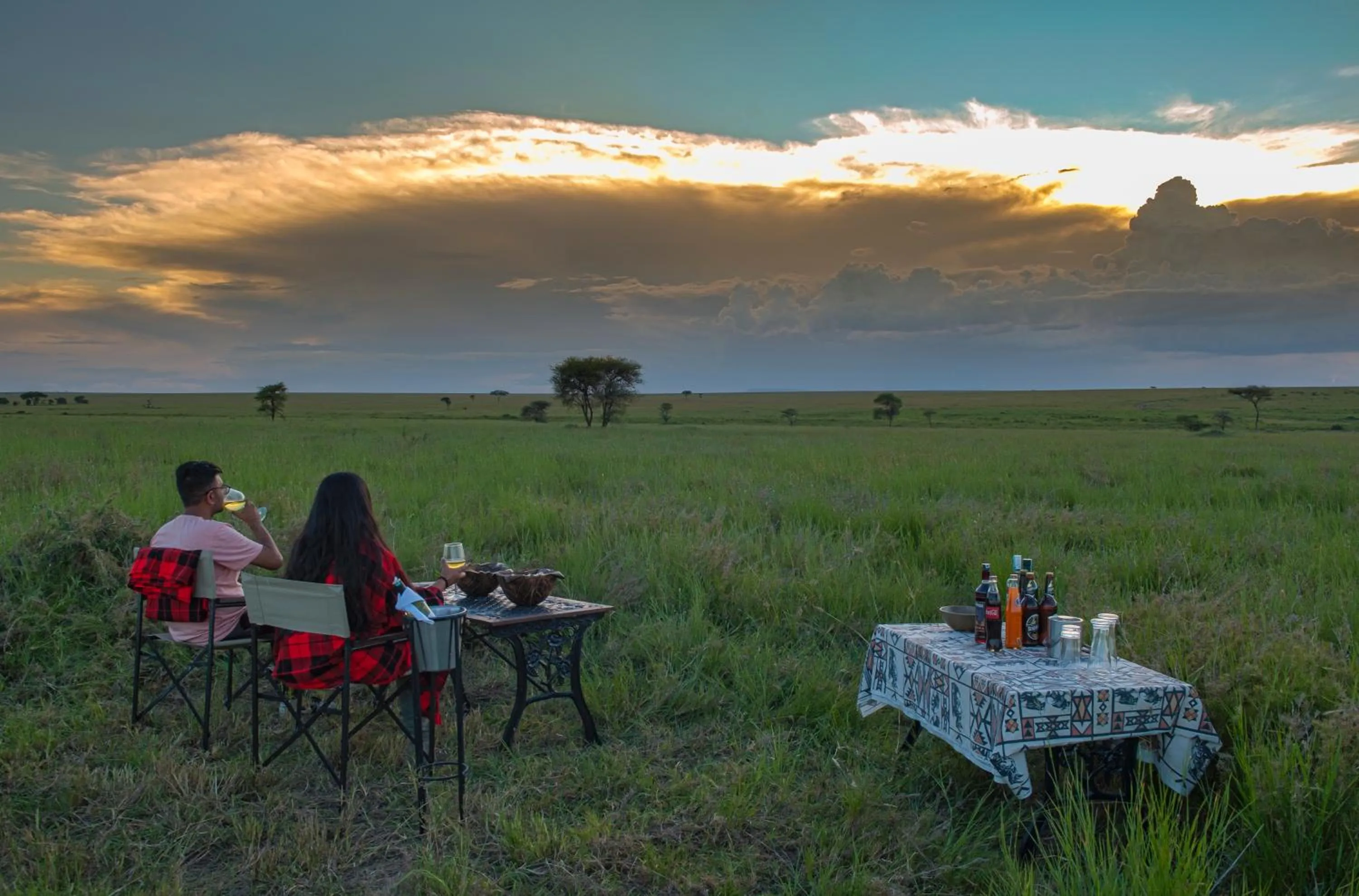 Sunset in Serengeti Sametu Camp