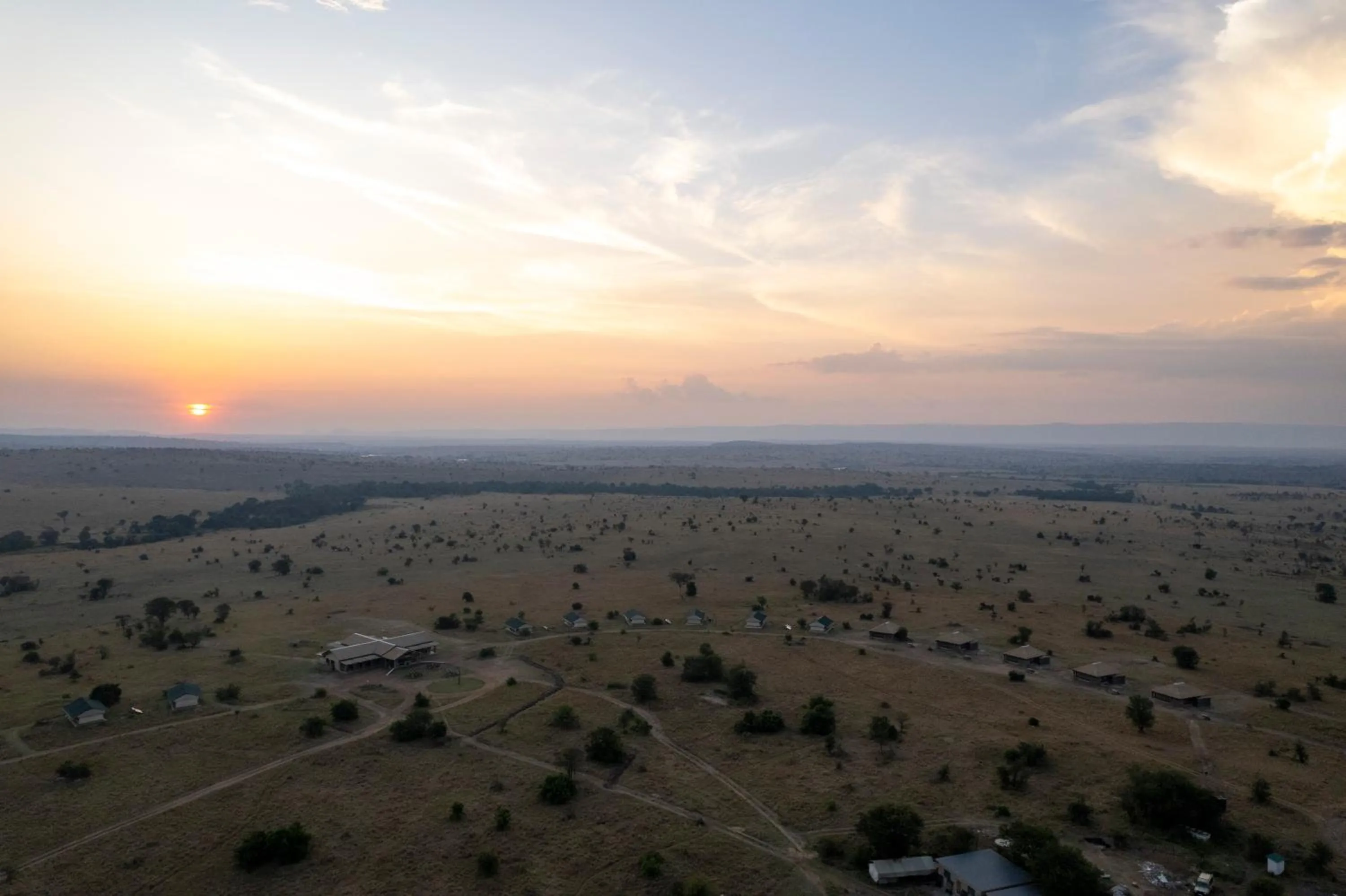 Natural landscape in Serengeti Mara River Camp