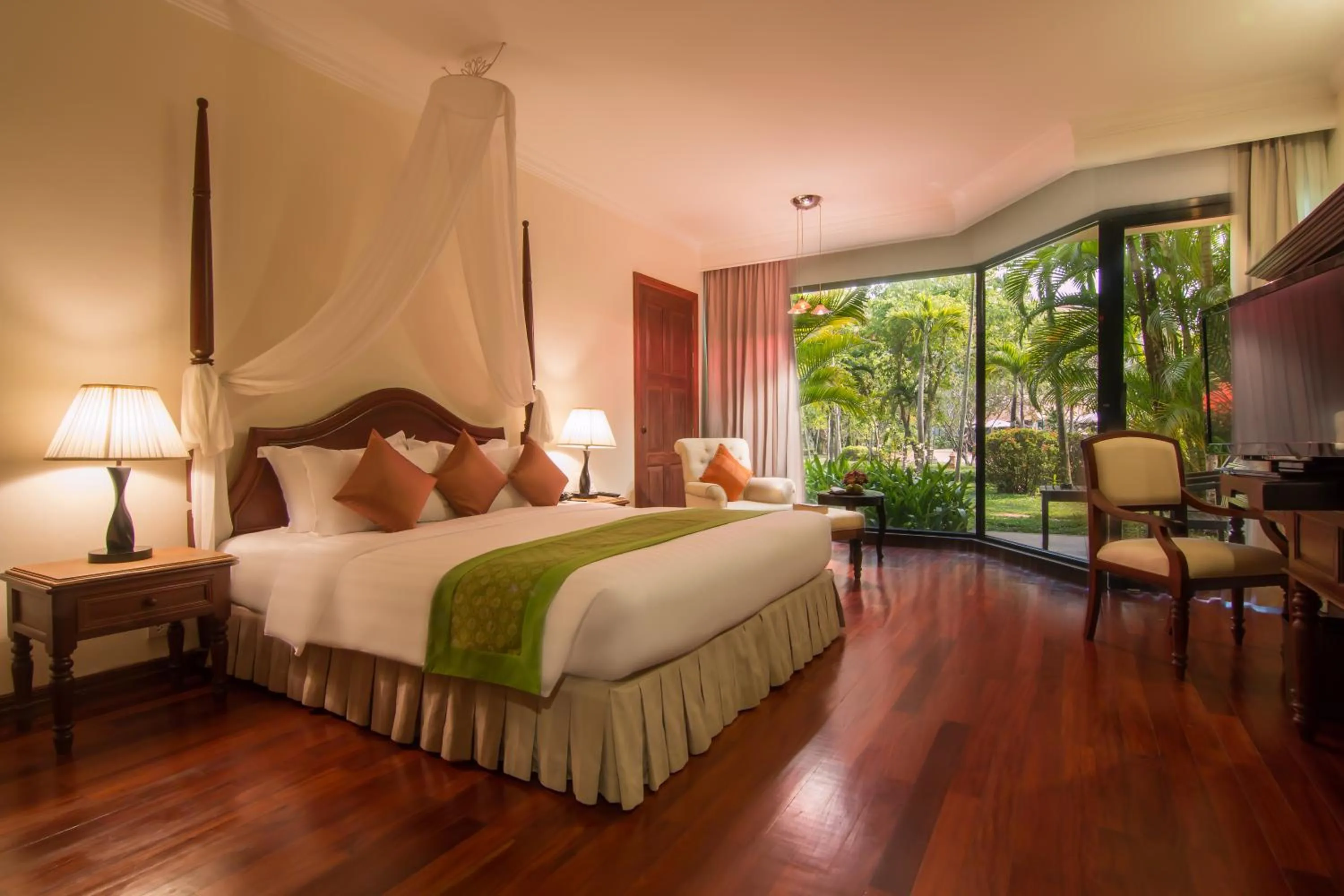 Decorative detail, Bed in Angkor Palace Resort & Spa