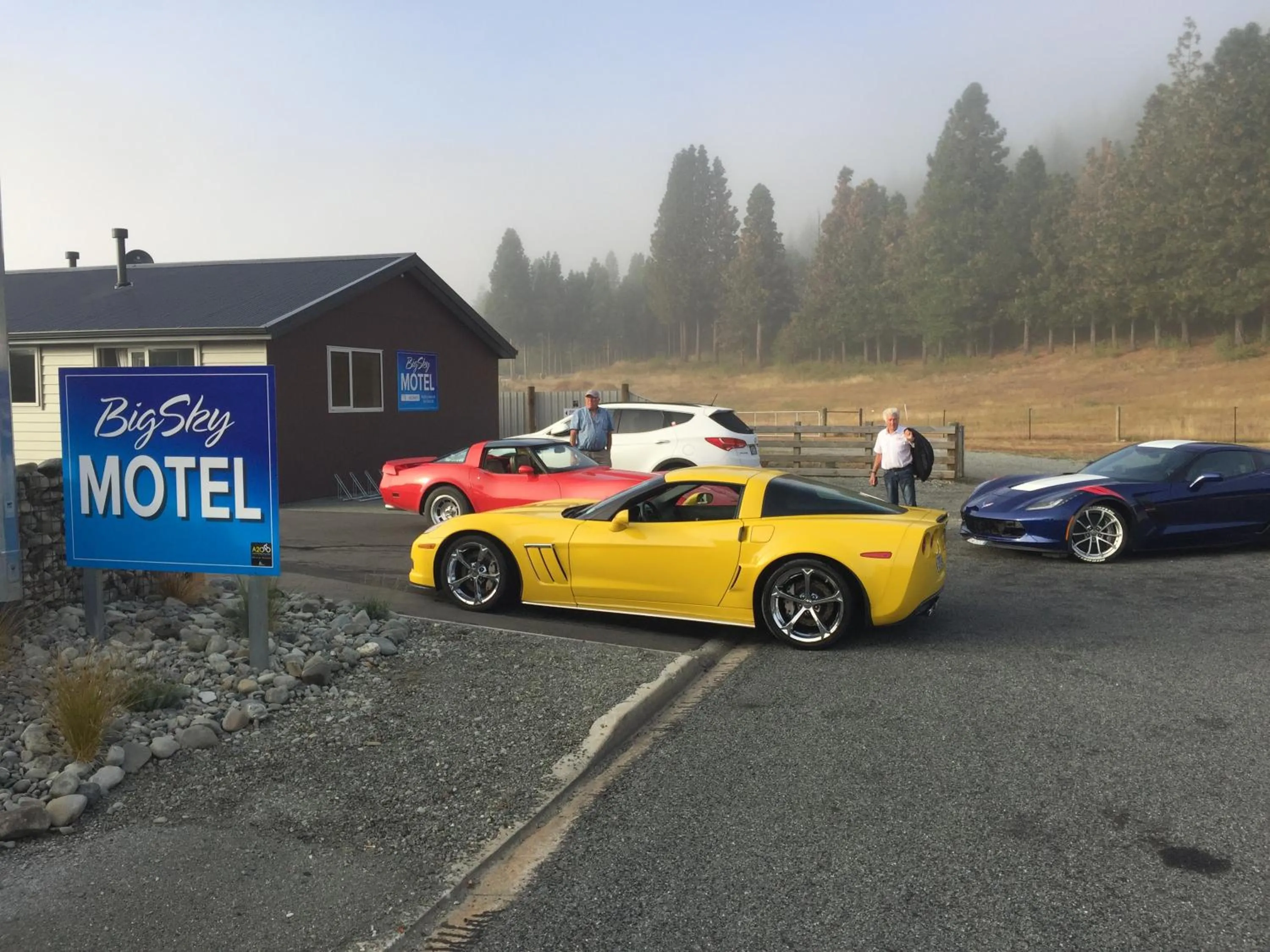 Quiet street view in BigSky Motels