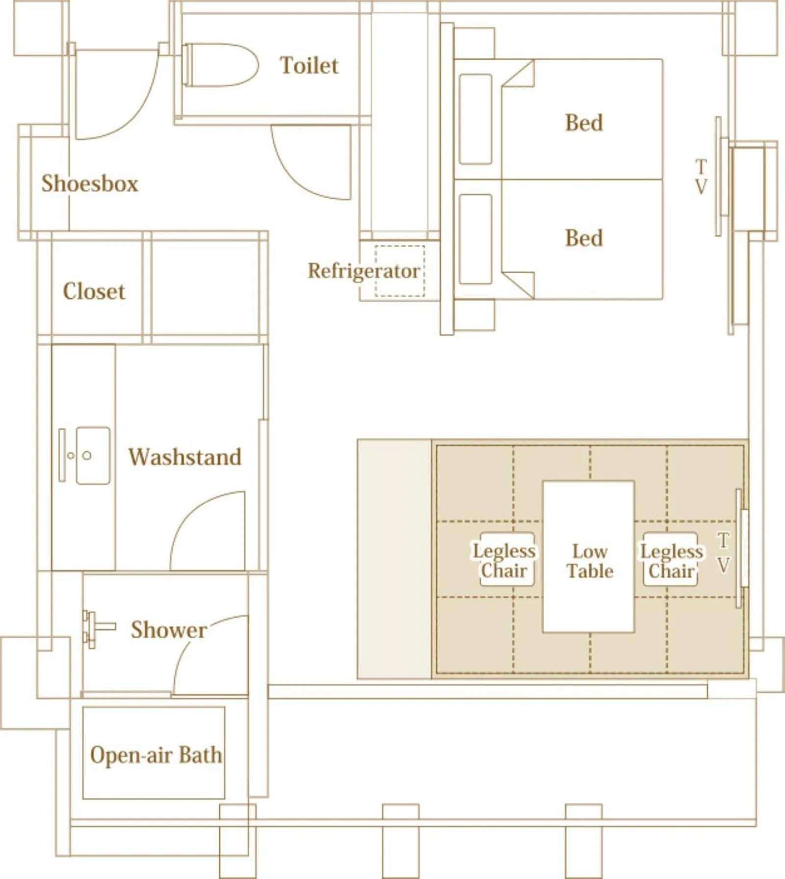 Floor plan in Hotel Hanaan