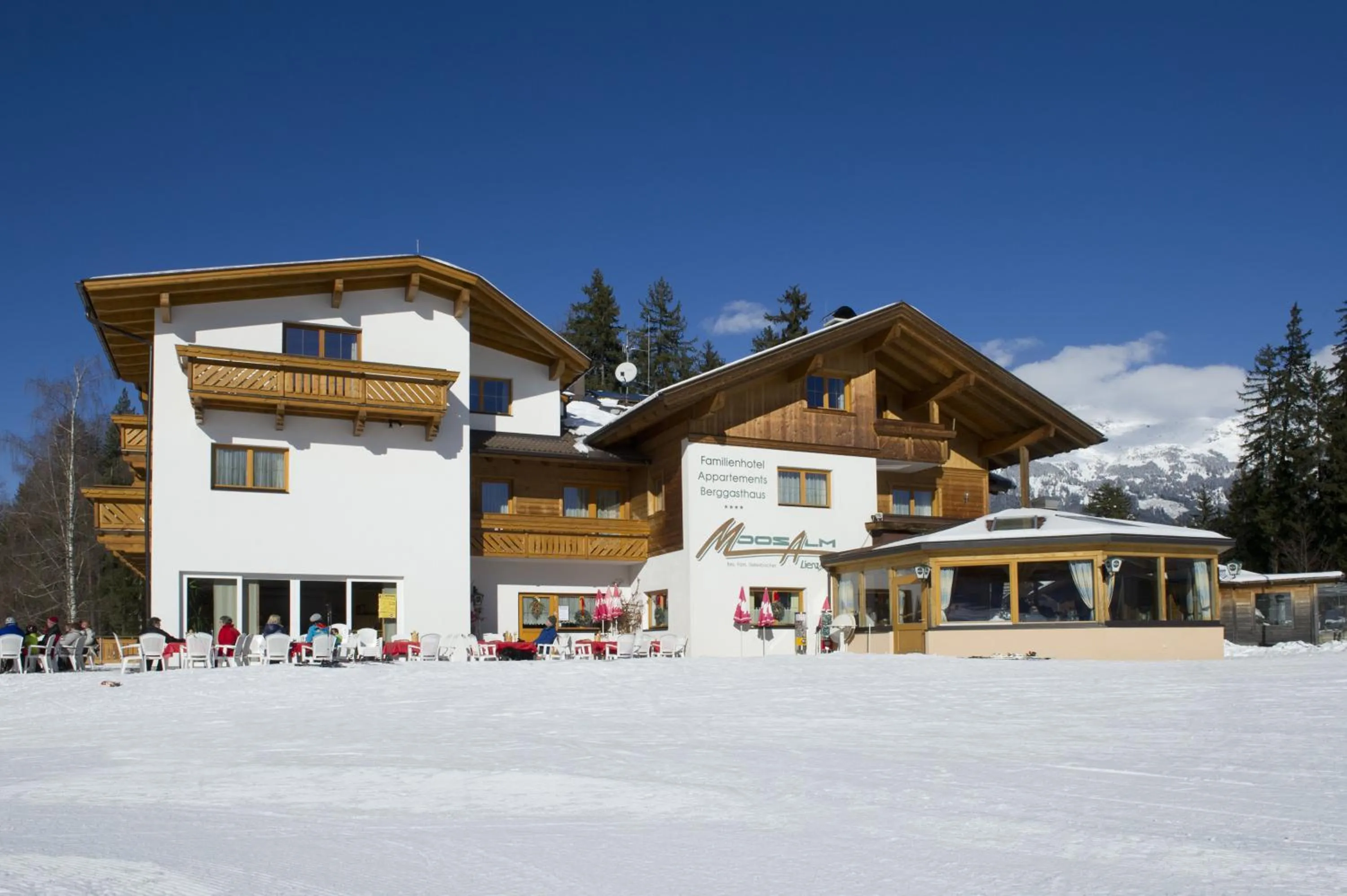 Facade/entrance in Familienhotel Moos-Alm