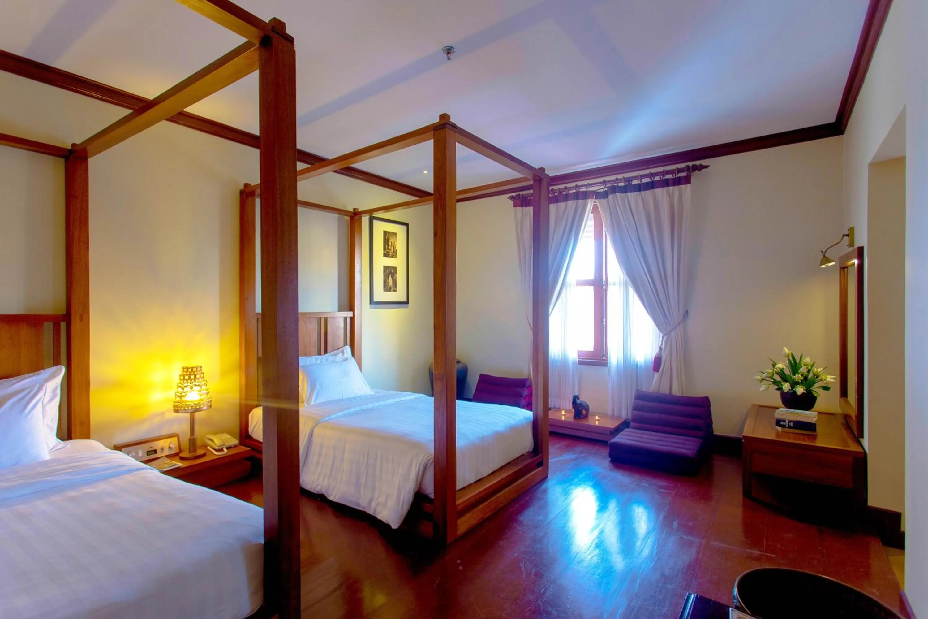 Bed in Royal Angkor Resort & Spa