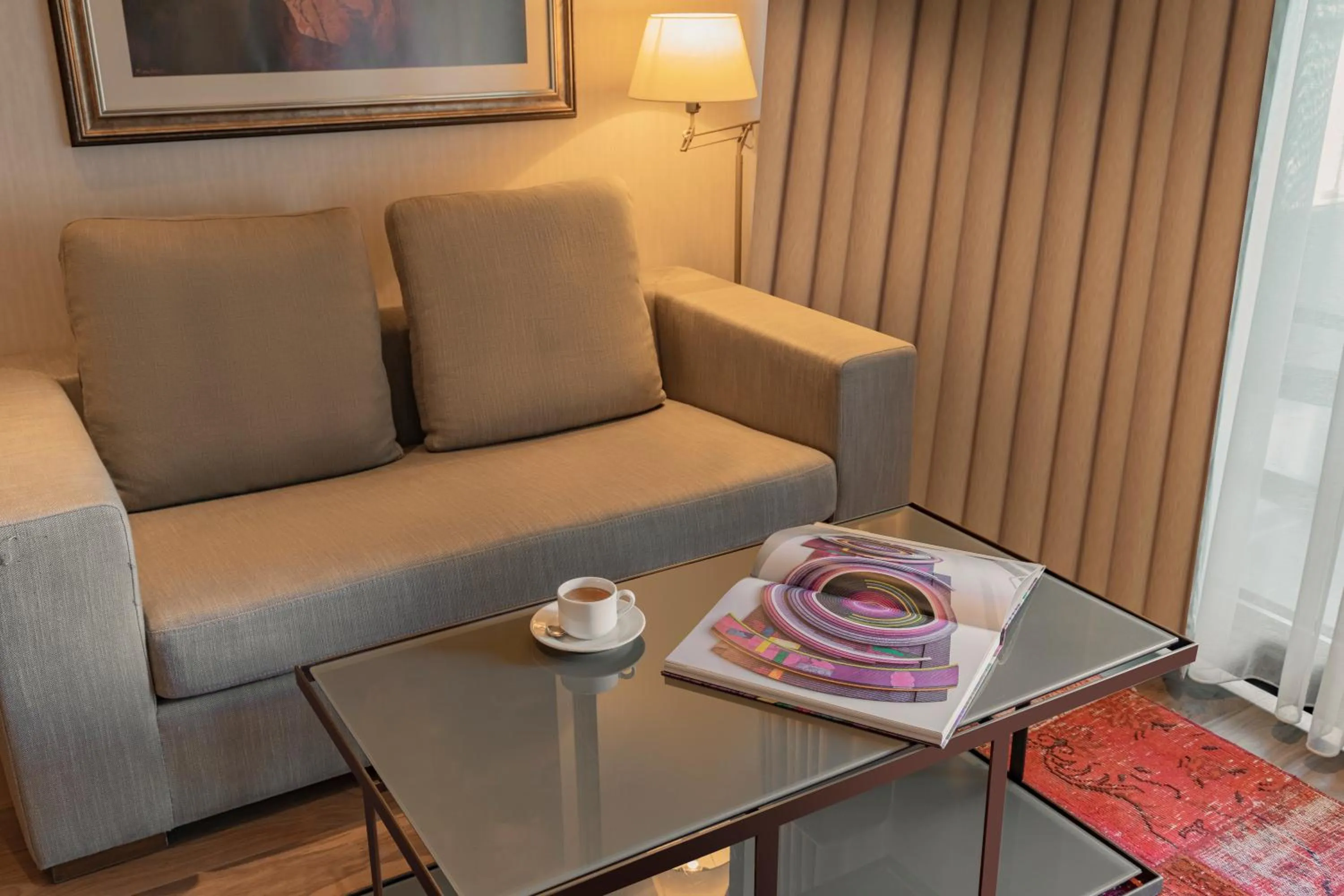 Seating area in D Maris Bay