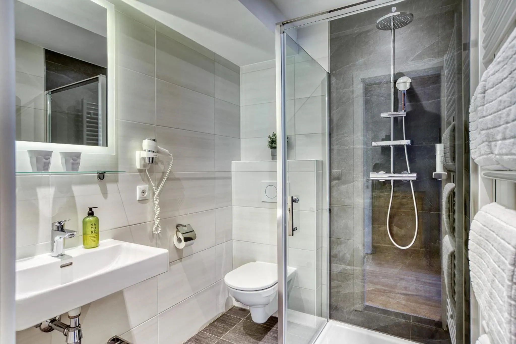 Shower in Boutiquehotel ZOMM in Seefeld
