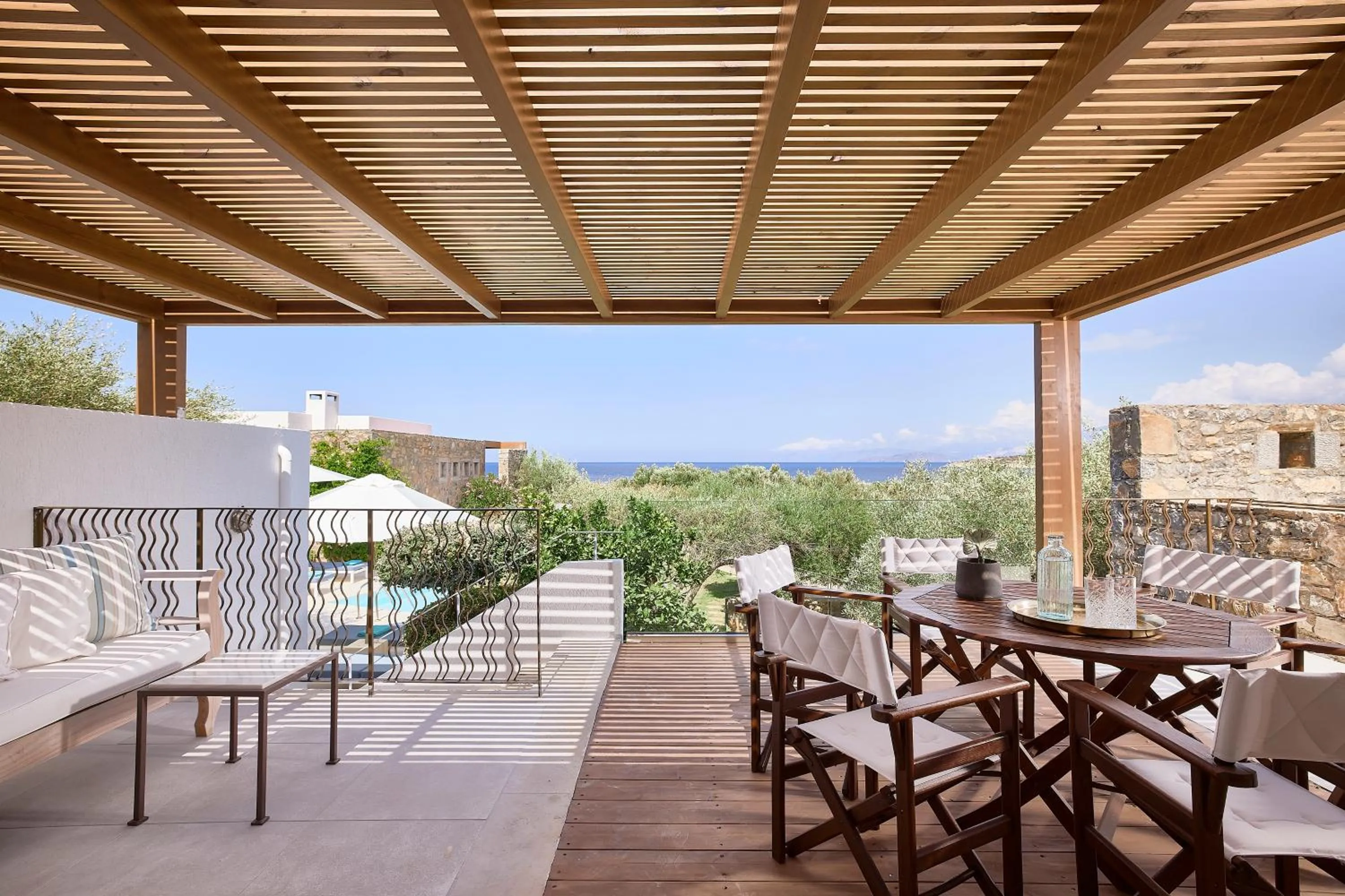 Seating area in Thalassa Villas
