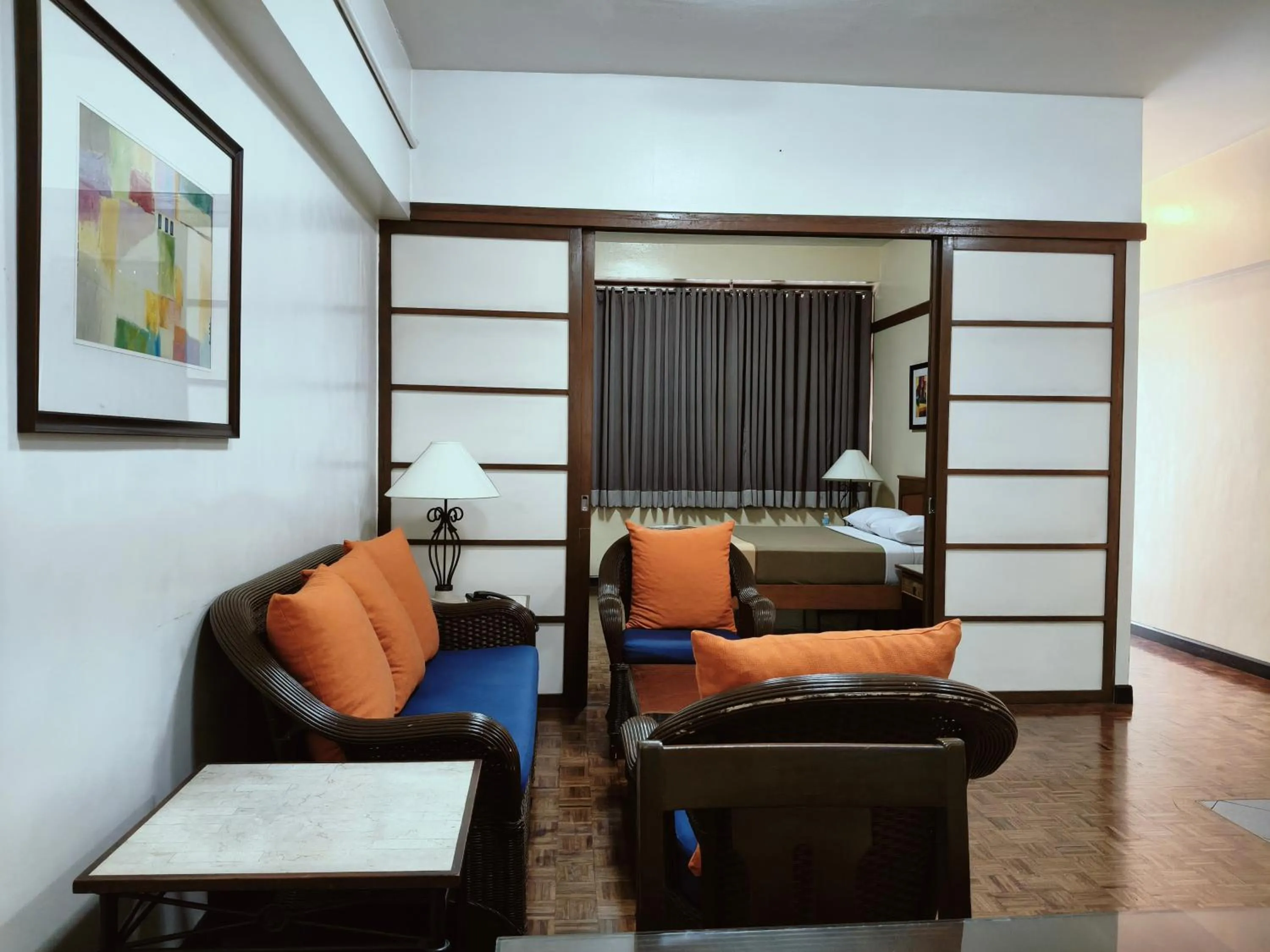 Bed in Tropicana Suites