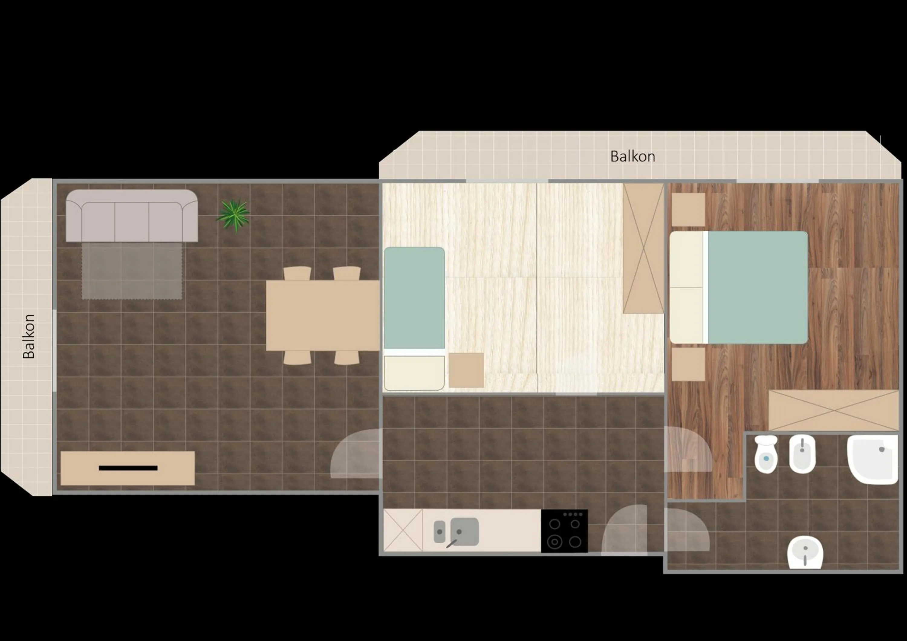 Photo of the whole room in Residence Reinhild