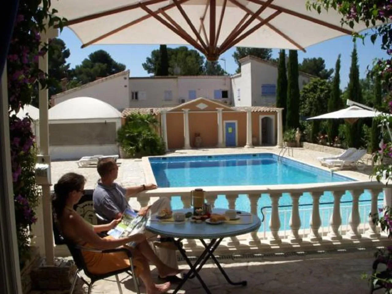 Balcony/Terrace in Chambre d'hôtes La Potinière