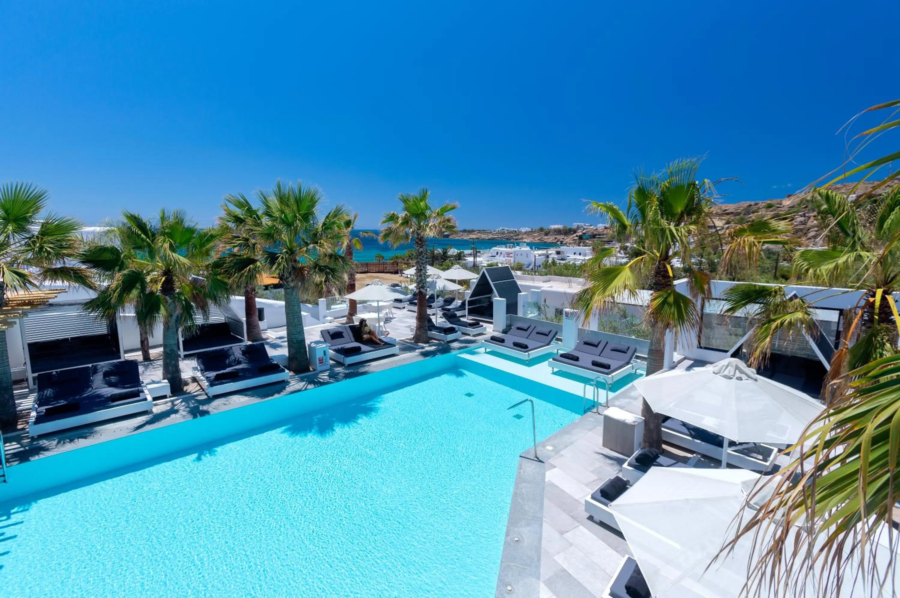 Pool view in Tropicana Hotel , Suites & Villas Mykonos