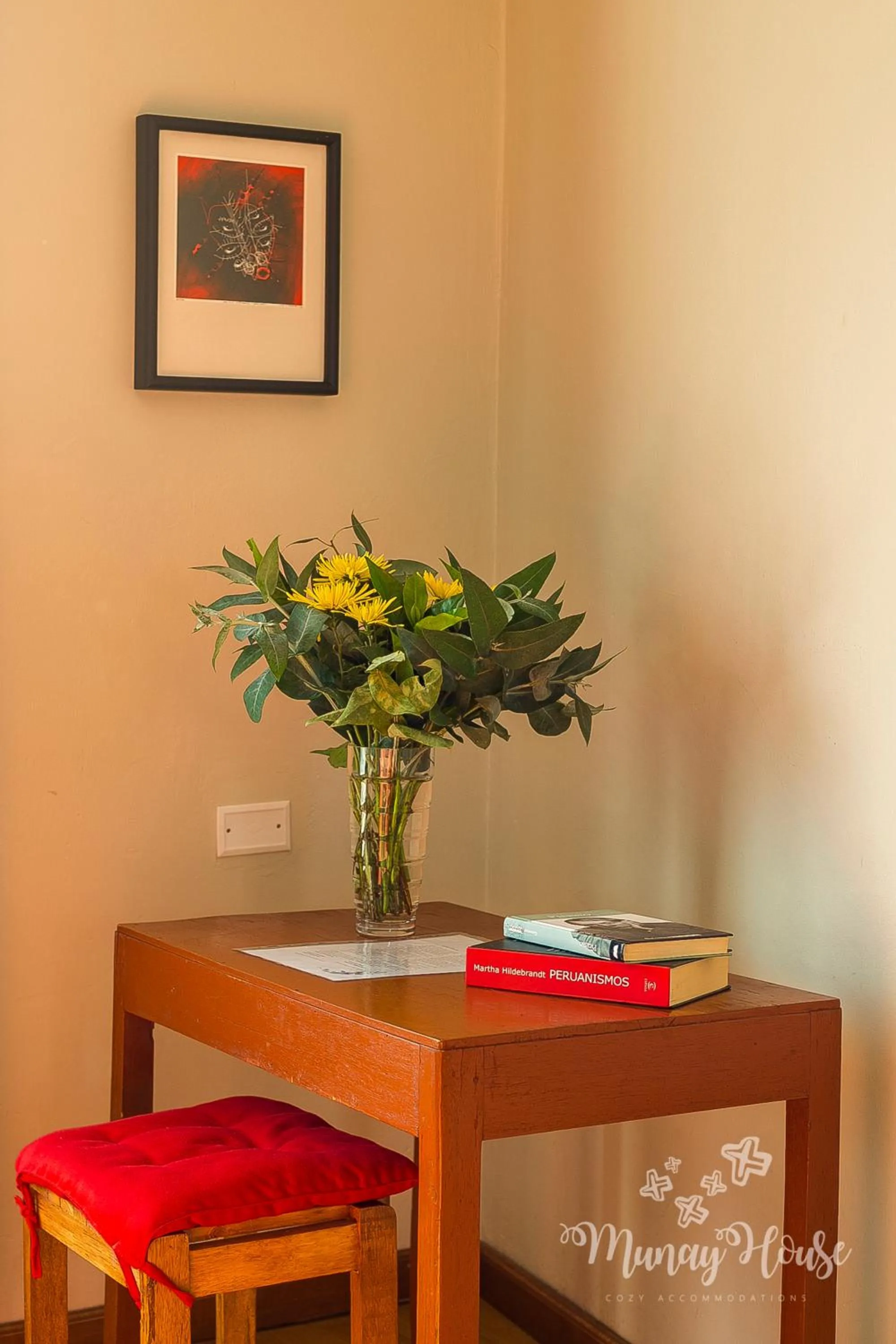 Seating area in Munay House, apartment in the center of Cusco