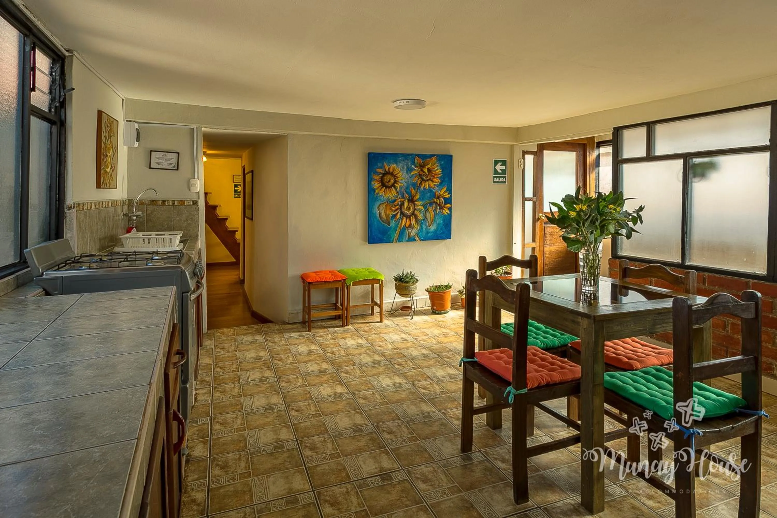 Dining area in Munay House, apartment in the center of Cusco